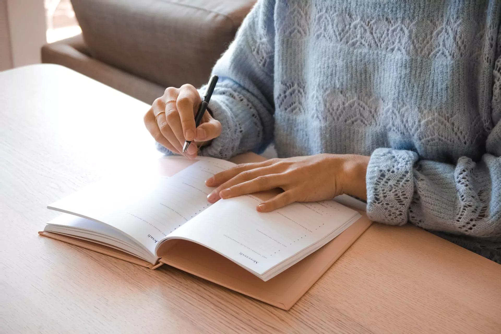 buch hand stift