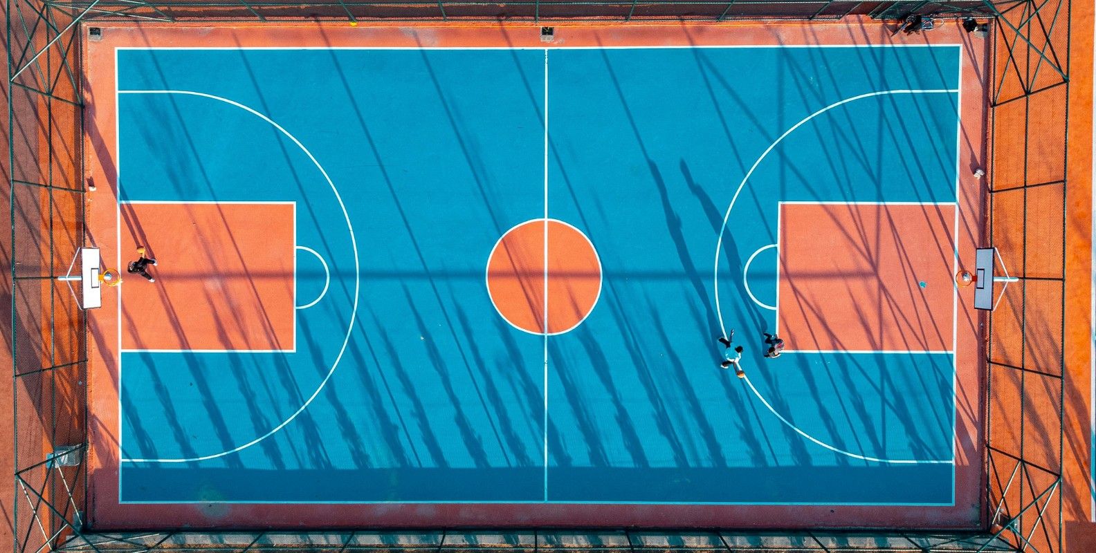 Basketballfeld von oben