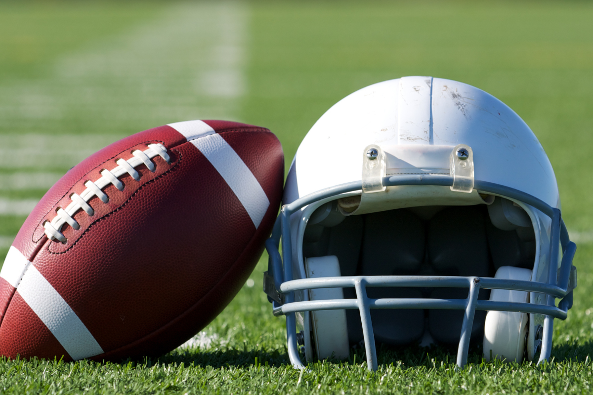 American Football und Helm