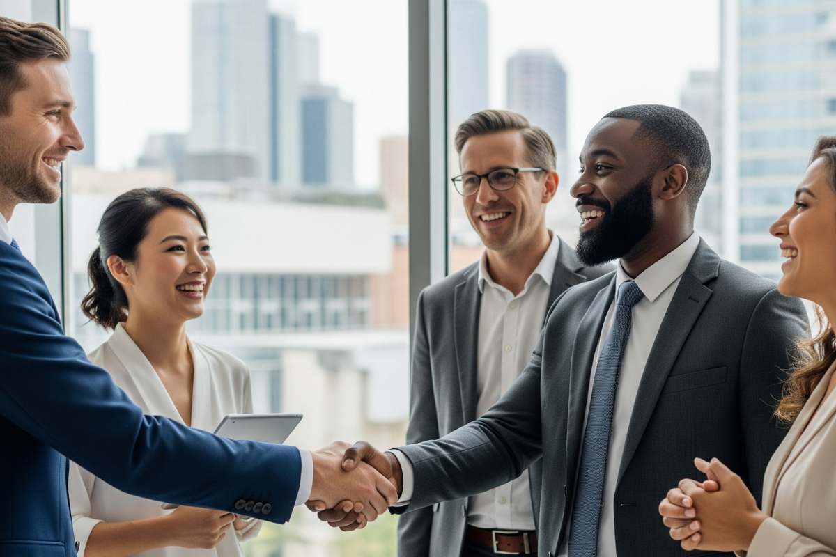 Handschlag, Vorstand eines Vereines