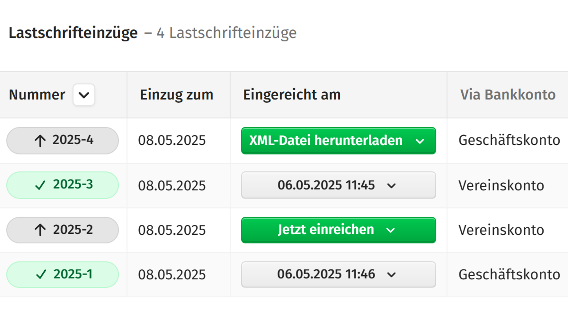 Lastschriften