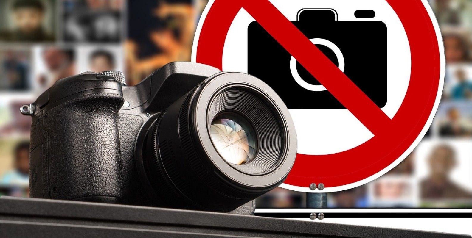 Fotografieren verboten Schild, Kamera