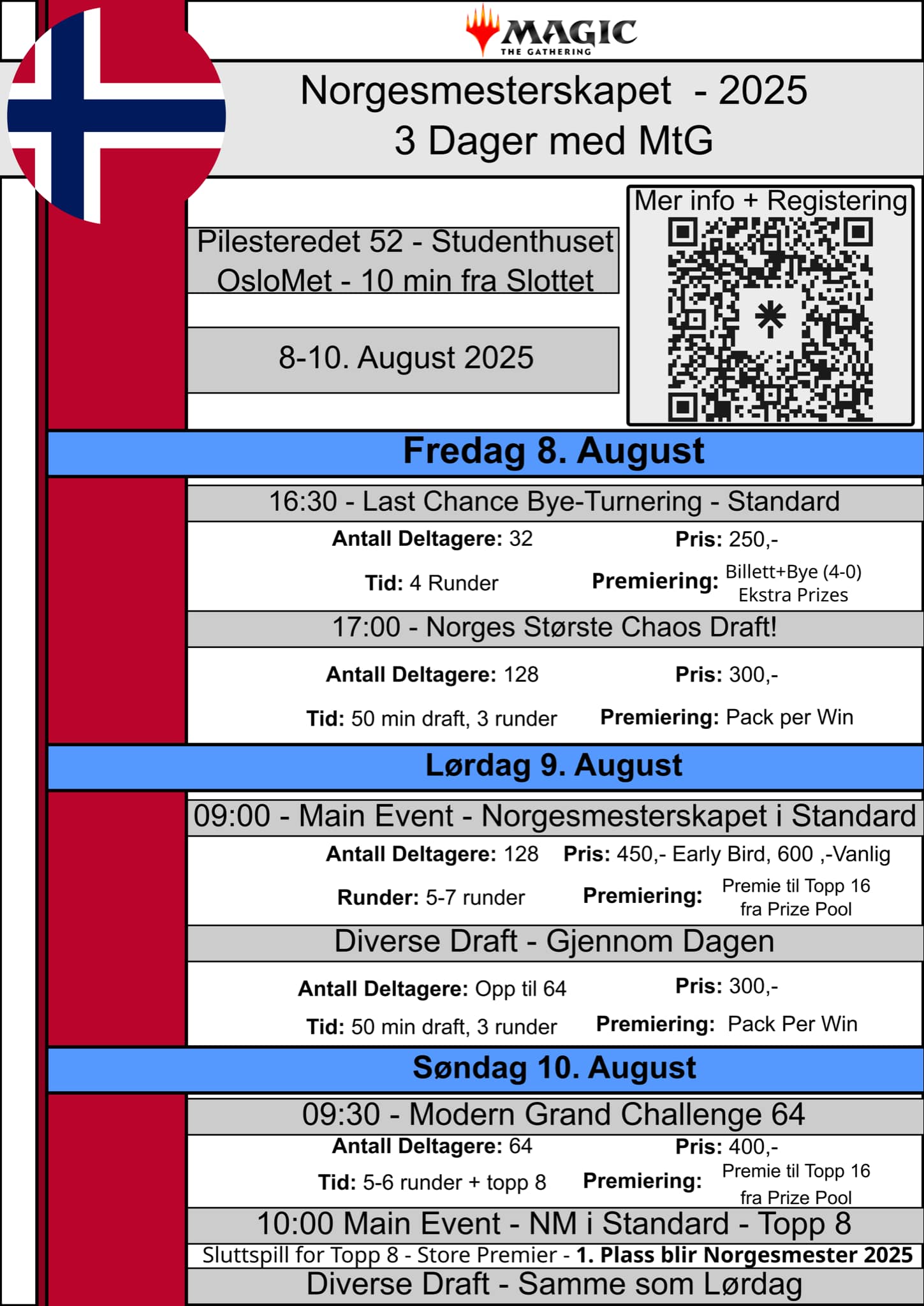 Programmet til arrangementet