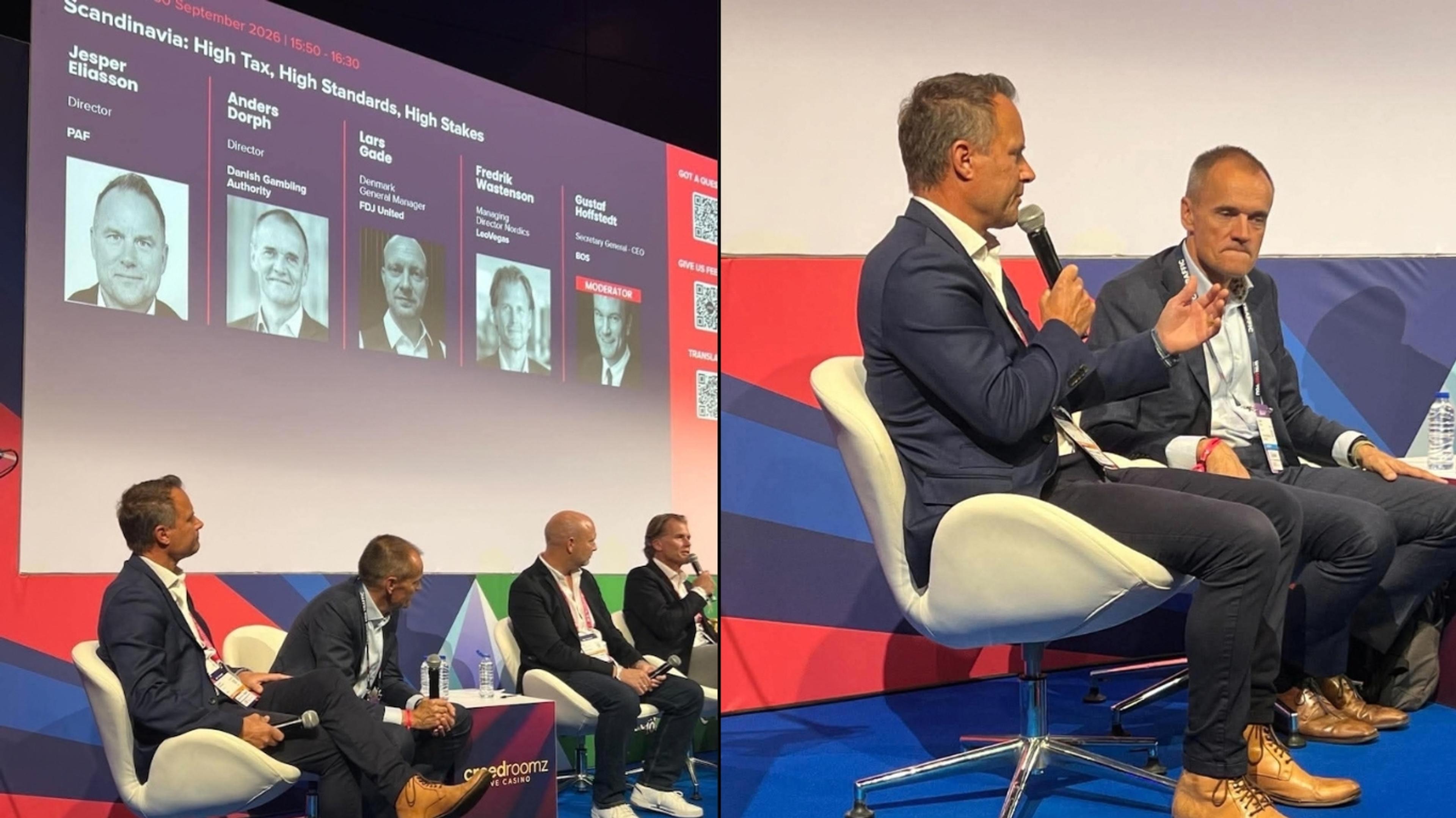 Paf Director Jesper Eliasson speaking at the SBC Summit 2026