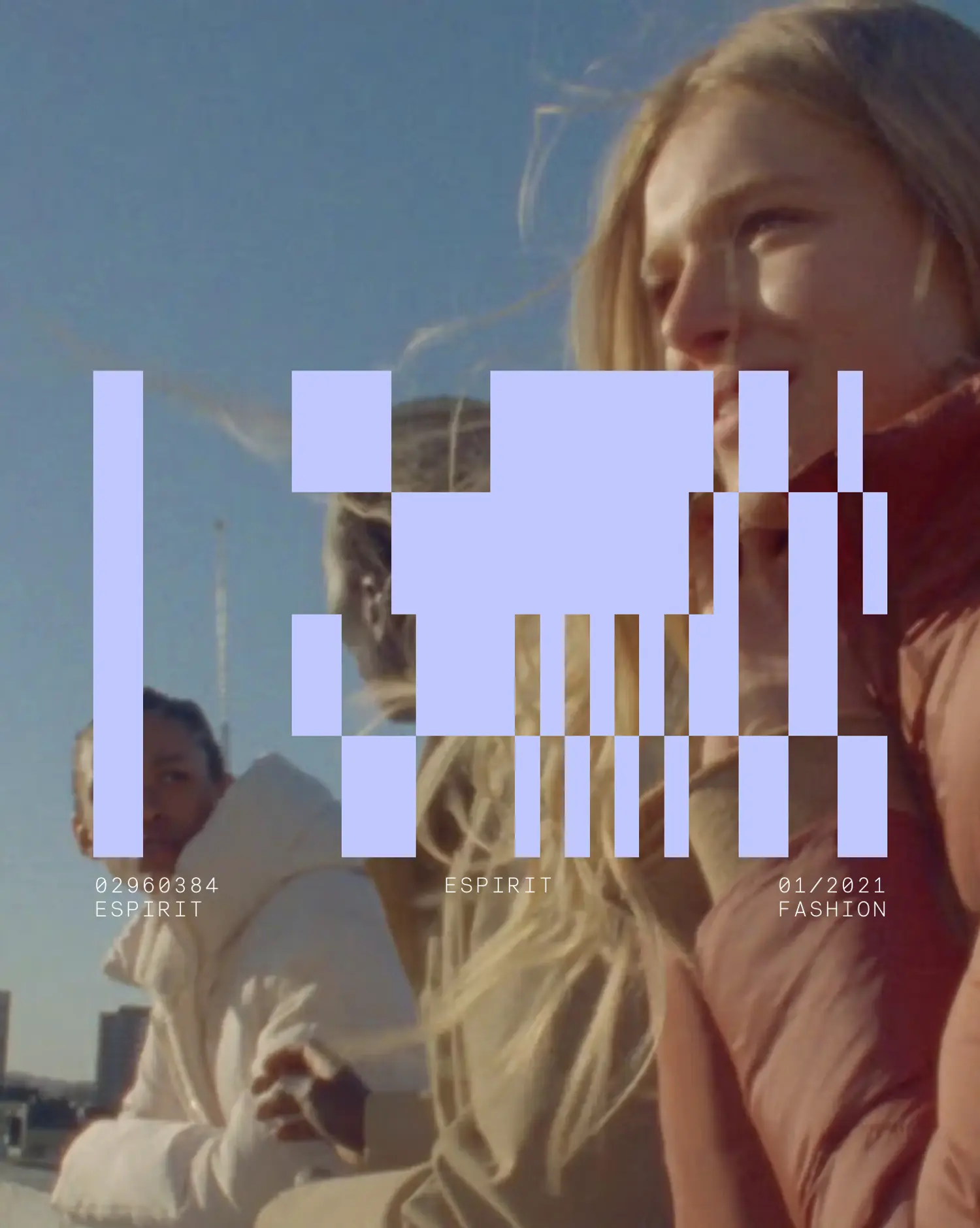 Example of a SAATU generative barcode pattern overlaid on a static image, demonstrating the flexibility of their branding tool for creating diverse promotional assets.