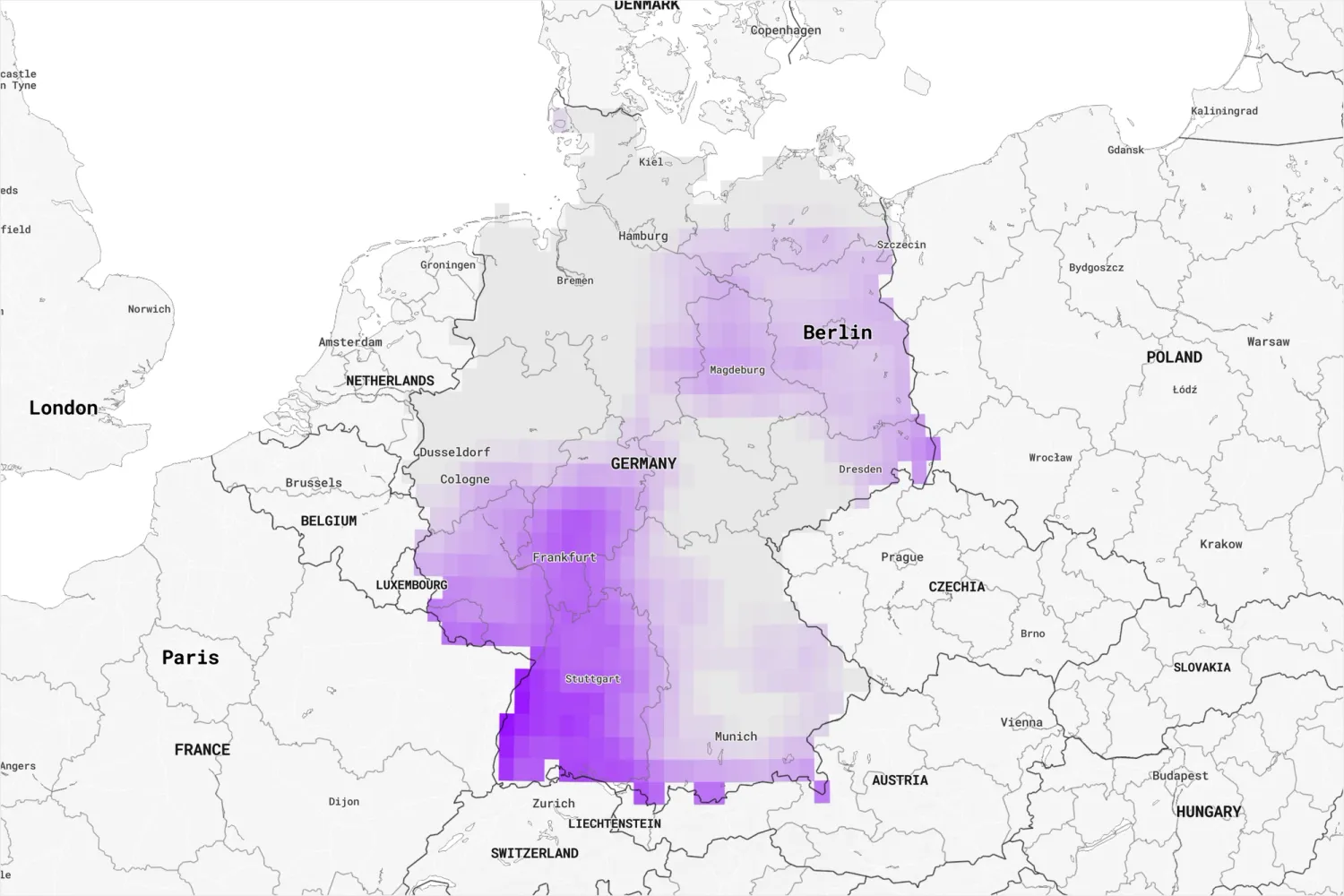 Interactive Mapbox map on the E3CI platform displaying European climate extremes data, demonstrating the single, persistent map component architecture.