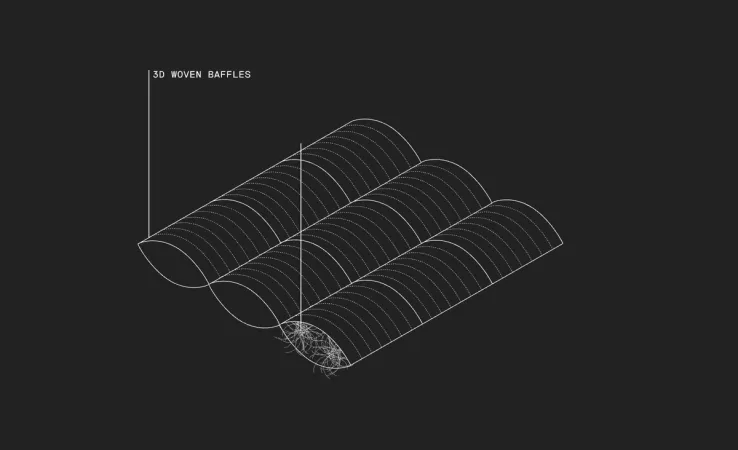 Lottie animation illustrating a cross-section of Pertex material, providing a dynamic visual explanation of its construction and performance.