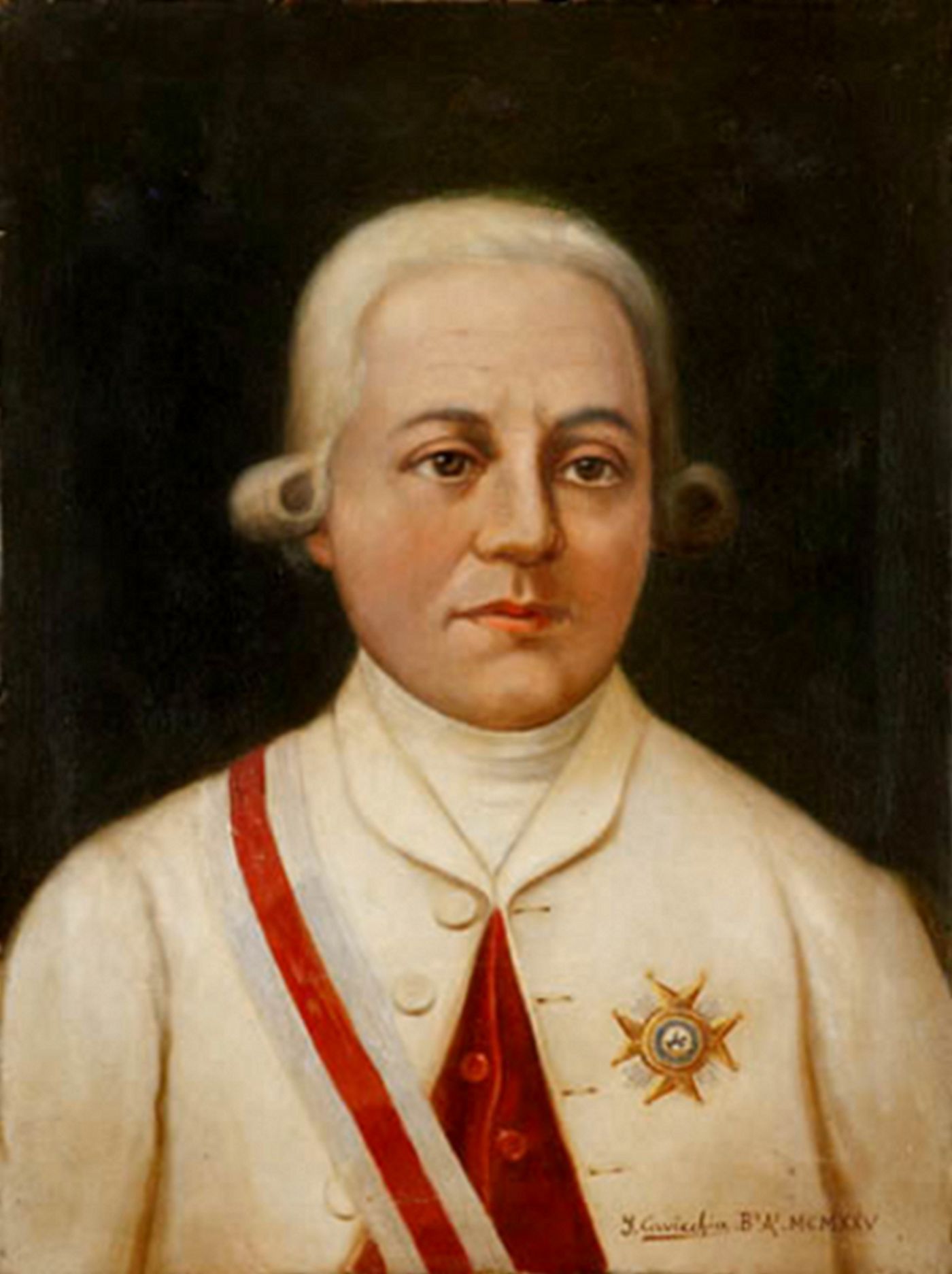 Portrait of Rafael de Sobremonte in a Spanish officer's uniform