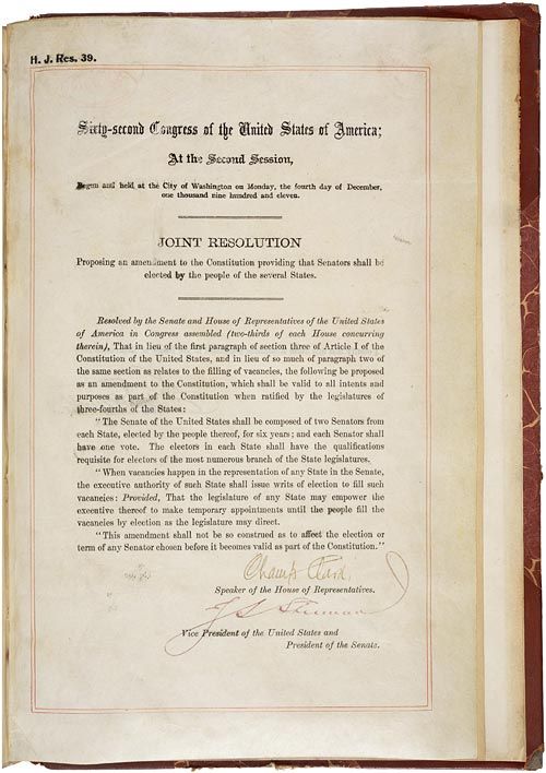 The Seventeenth Amendment
