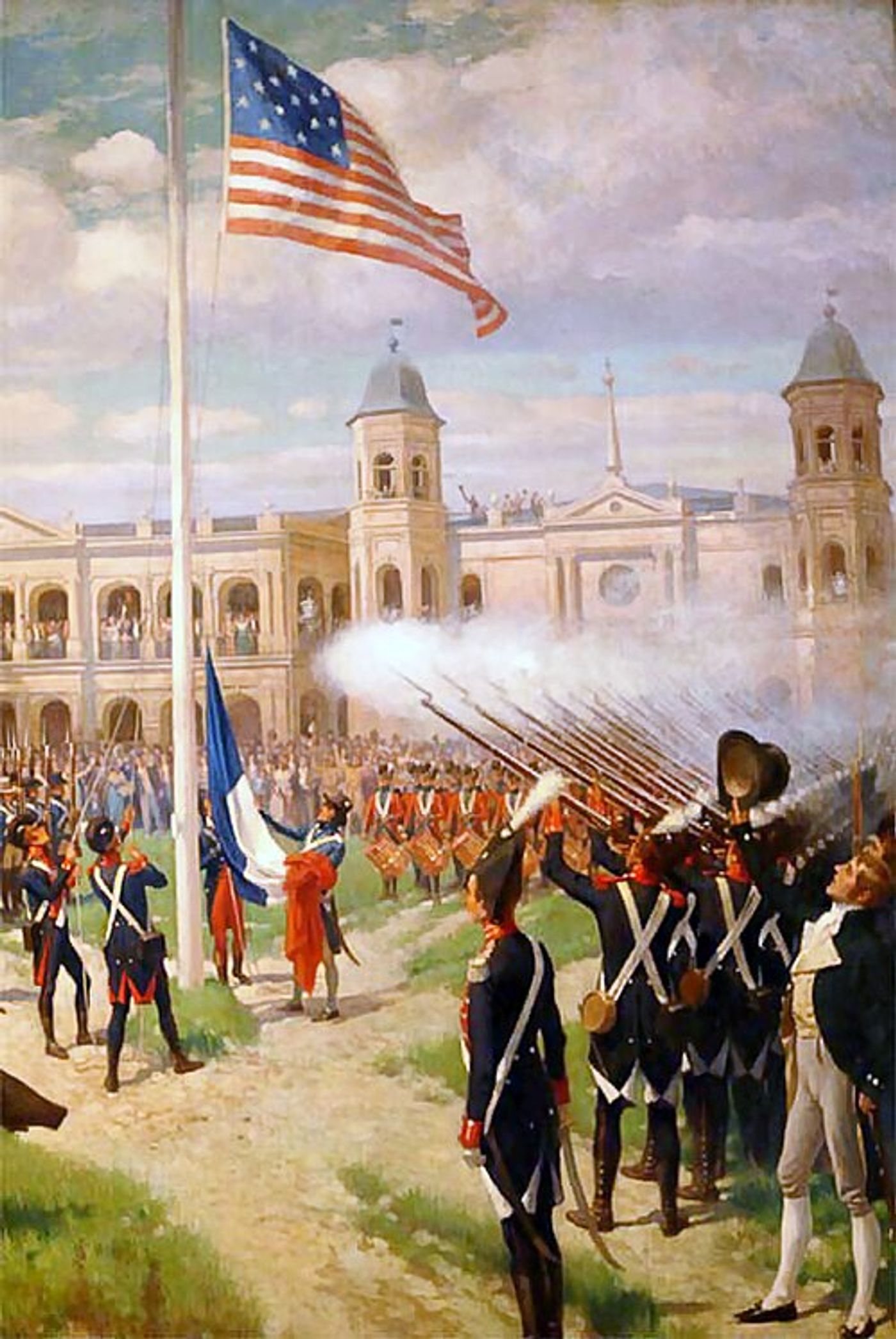 Painting of the United States taking possession of Louisiana at New Orleans in 1803