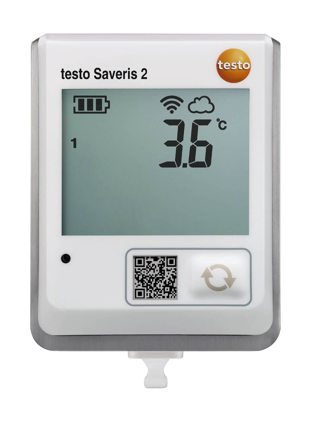 testo Saveris 2-T1 - Registrador de dados WiFi com display e sonda de temperatura NTC integrada