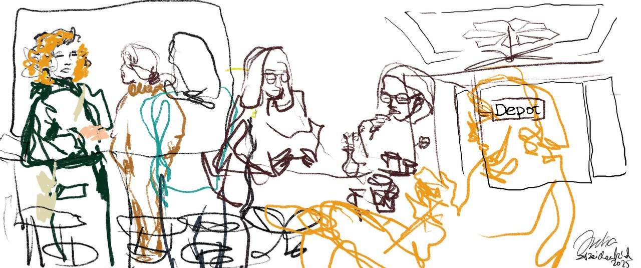 Lubimovka-2025 in Vienna. Illustration of Julia Zeichenkind.