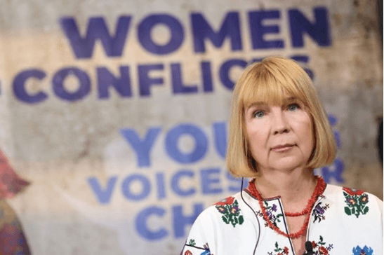 Iryna Dovgan, the national coordinator in the Global Network of Victims and Survivors to End Wartime Sexual Violence (SEMA) to represent Ukraine.