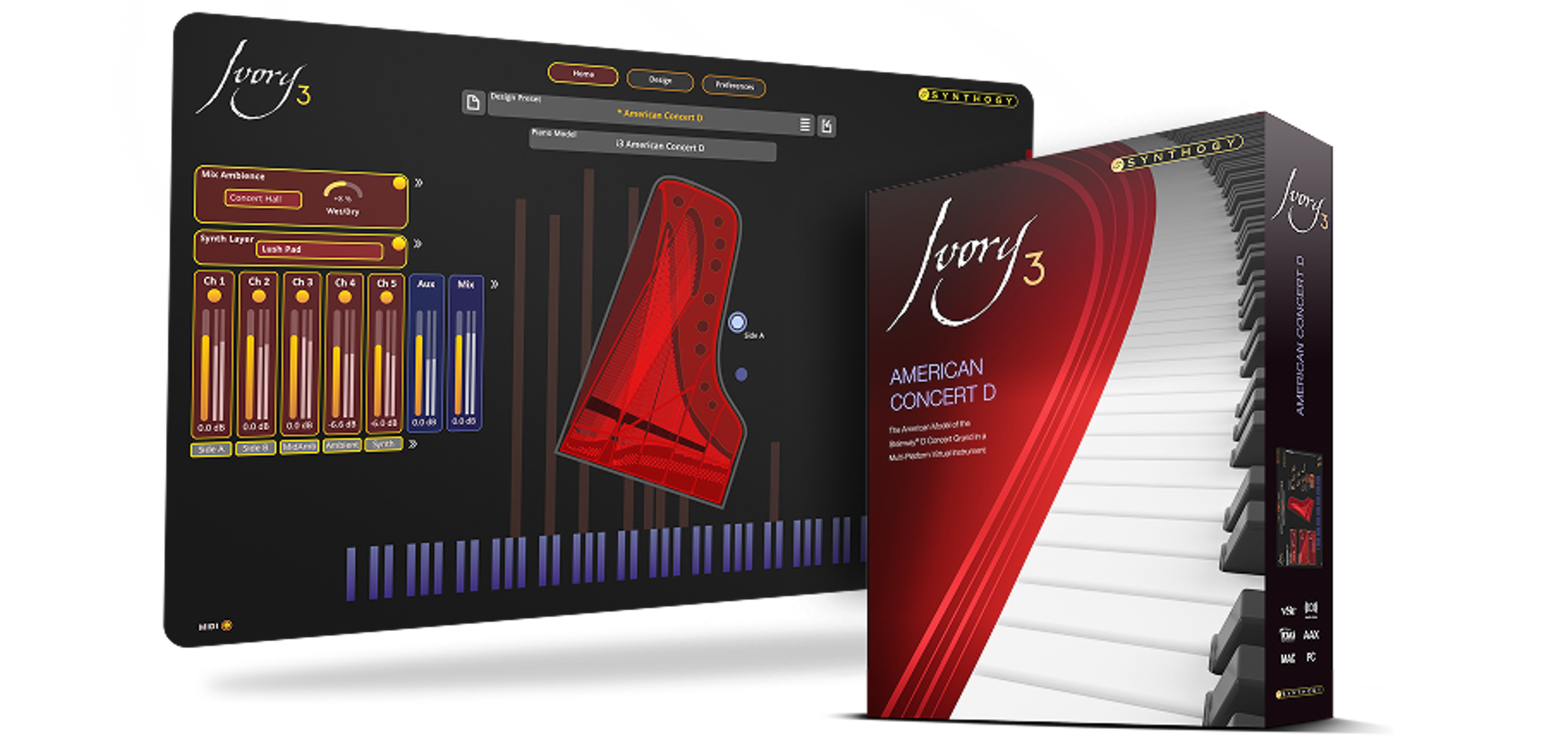 Ivory 3 American Concert D Virtual Piano Instrument