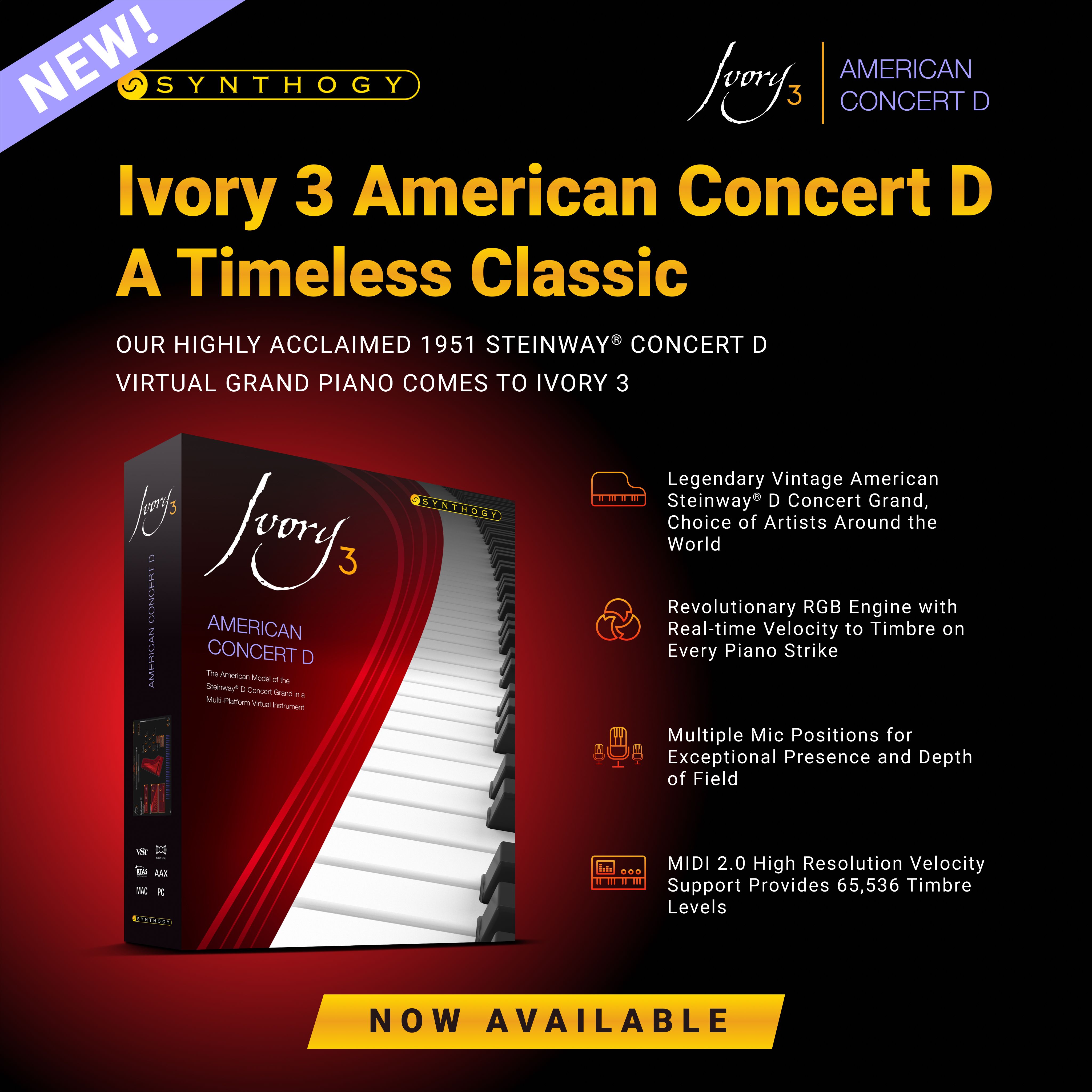 Introducing Ivory 3 American Concert D A Timeless Classic | Synthogy