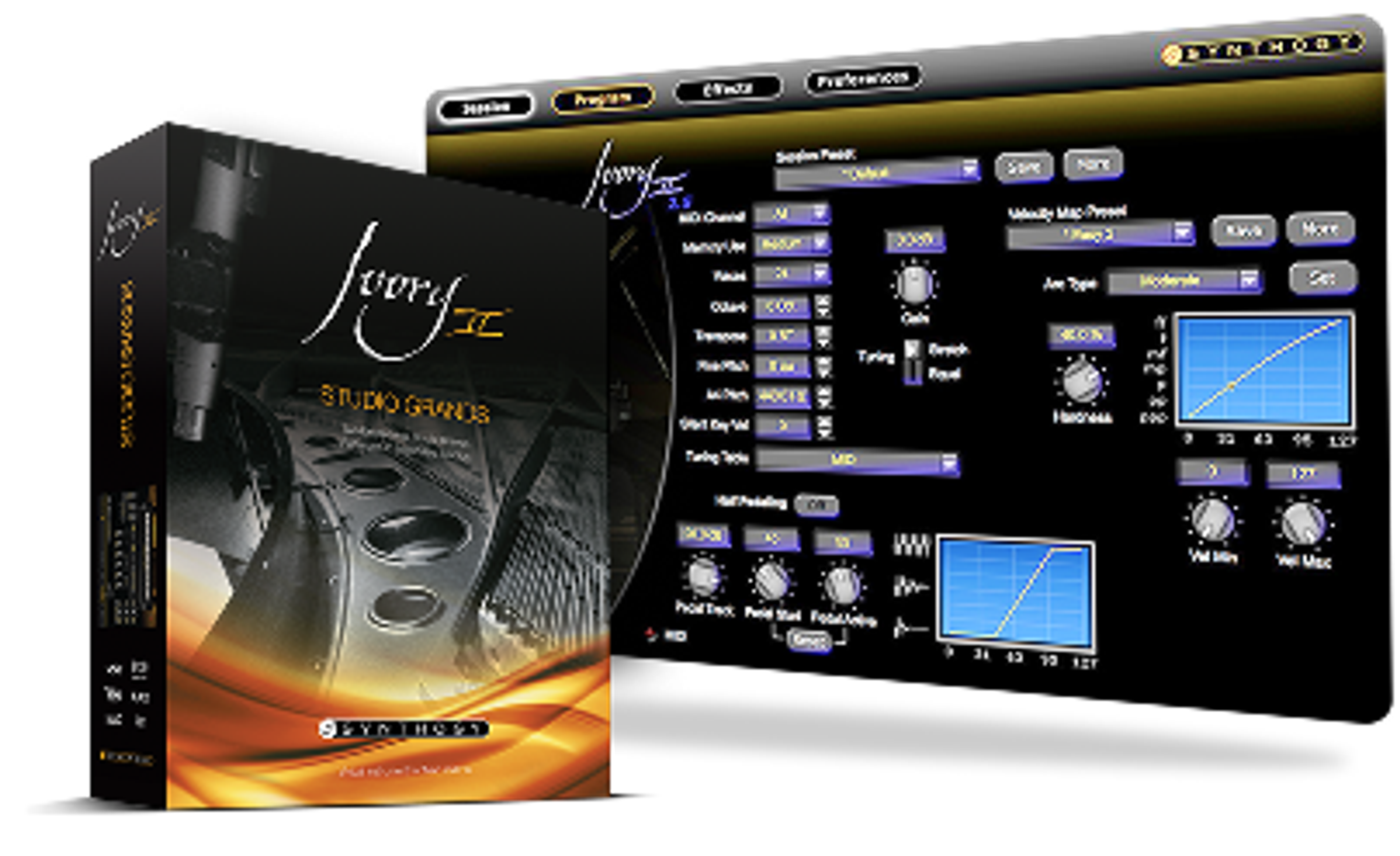 Ivory II Studio Grands Software & Screen