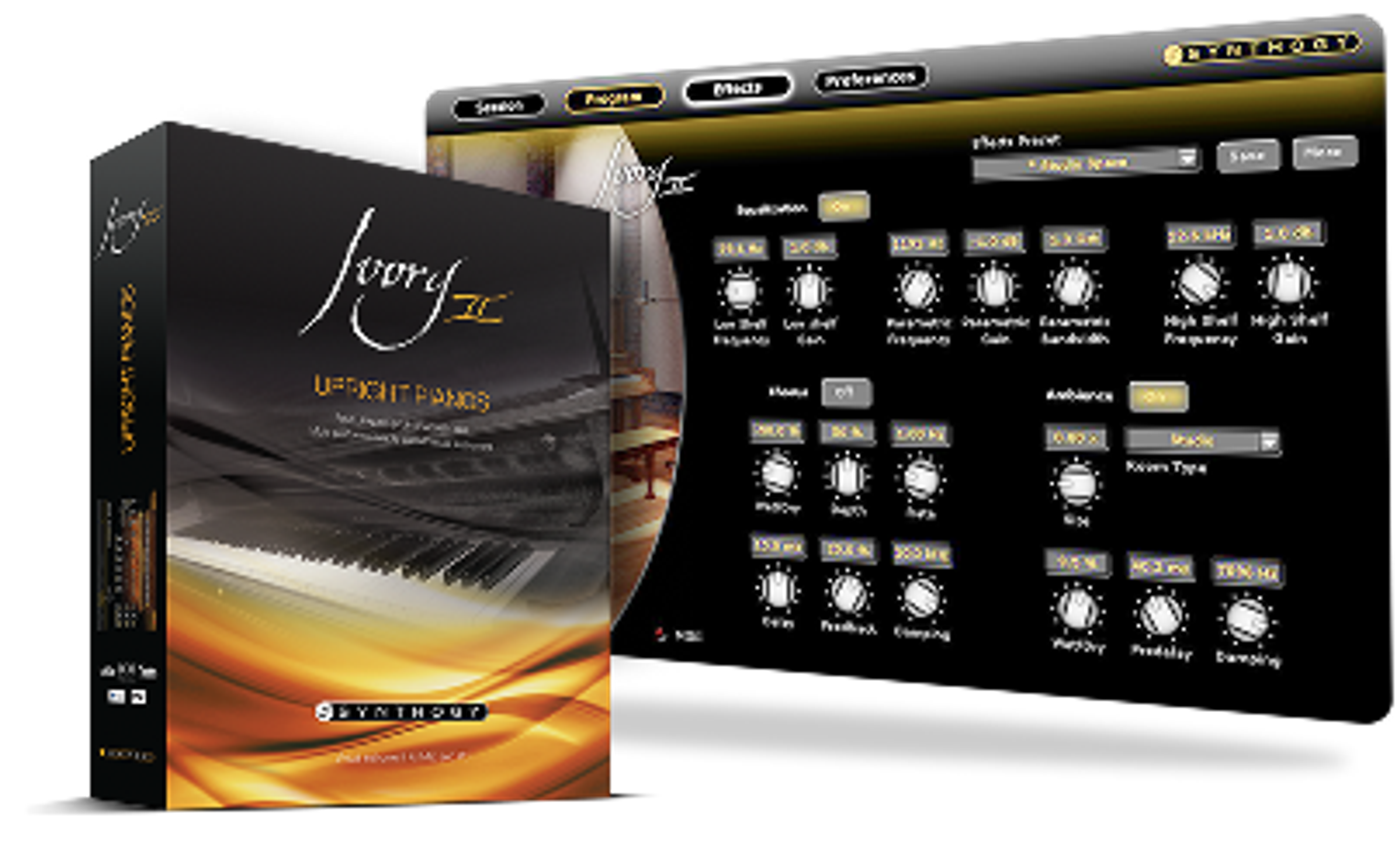 Ivory II Upright Pianos Software & Screen