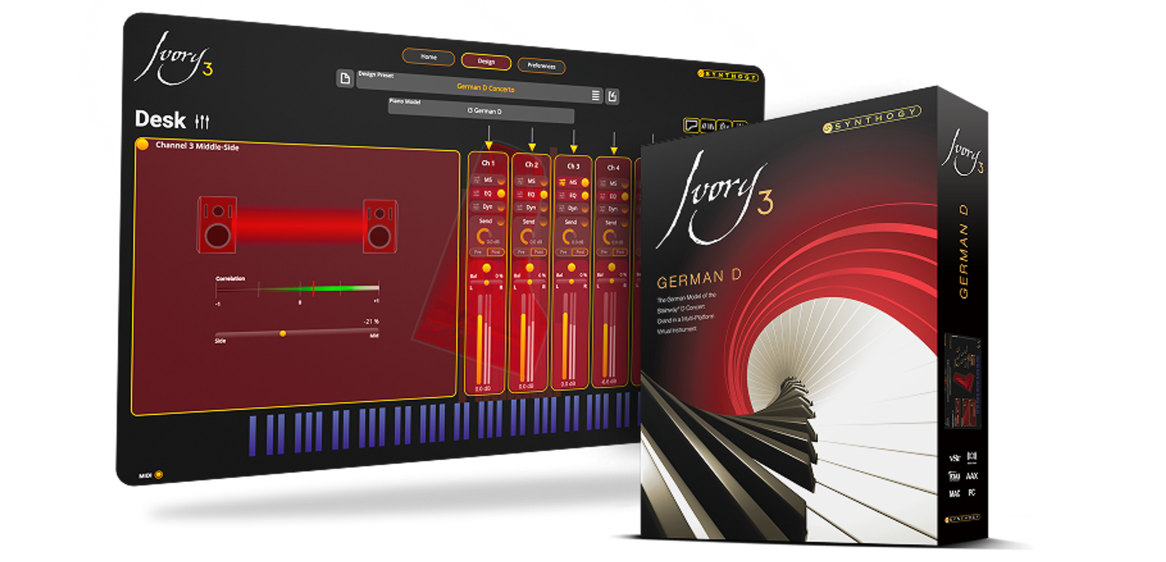Ivory 3 German D Virtual Piano Instrument