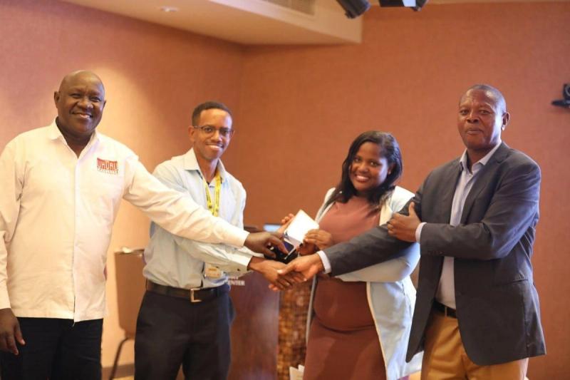 Partnership handshake moment