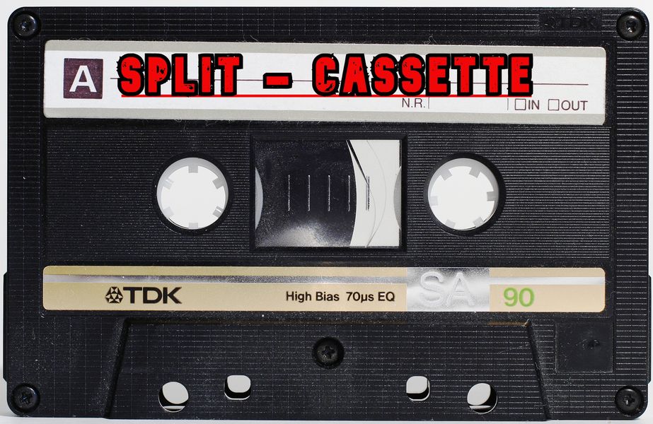 Cover image for DEN FØRSTE SPLITT-KASSETTEN ER HER