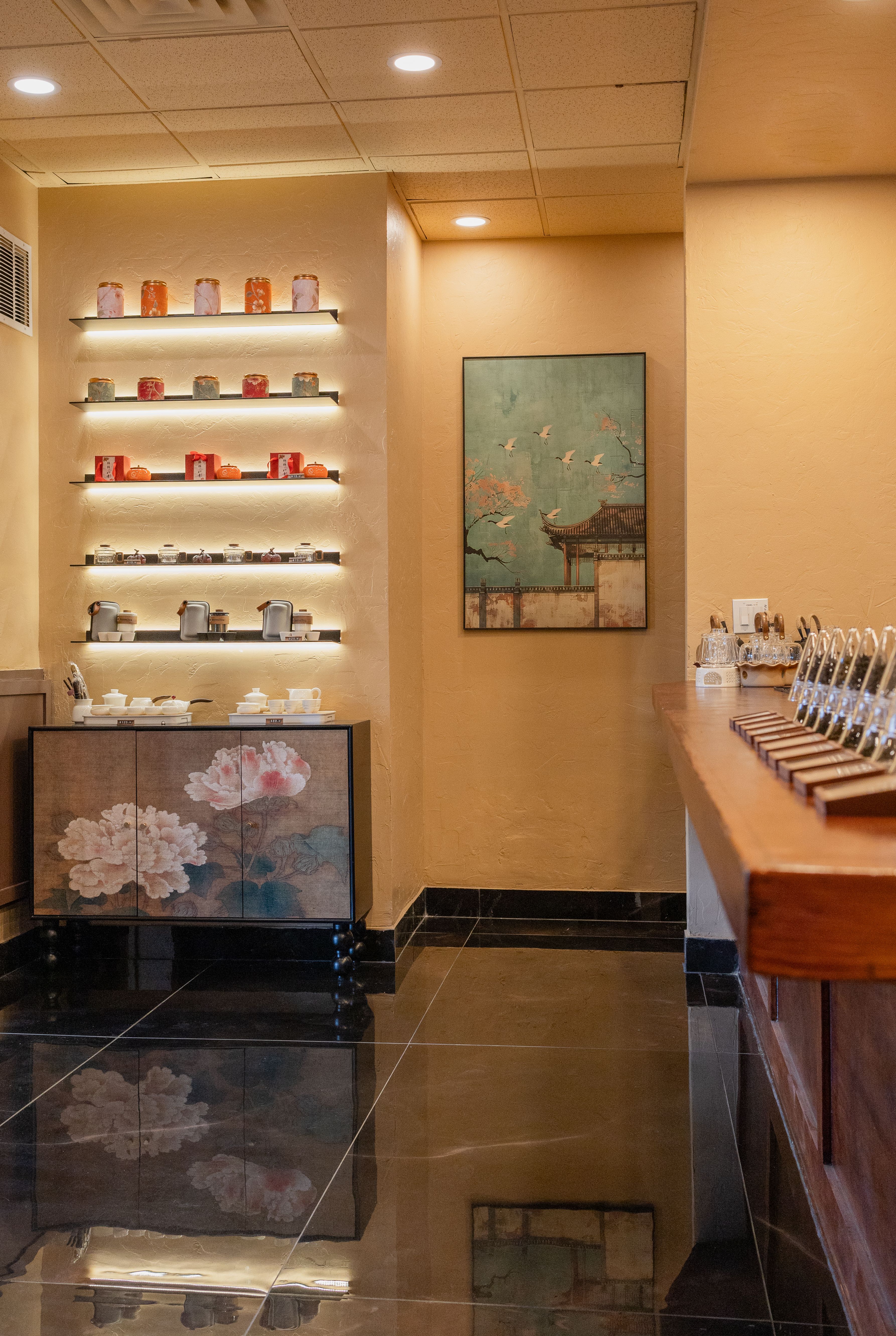 Our tea lounge, where we serve our high-quality tea blends