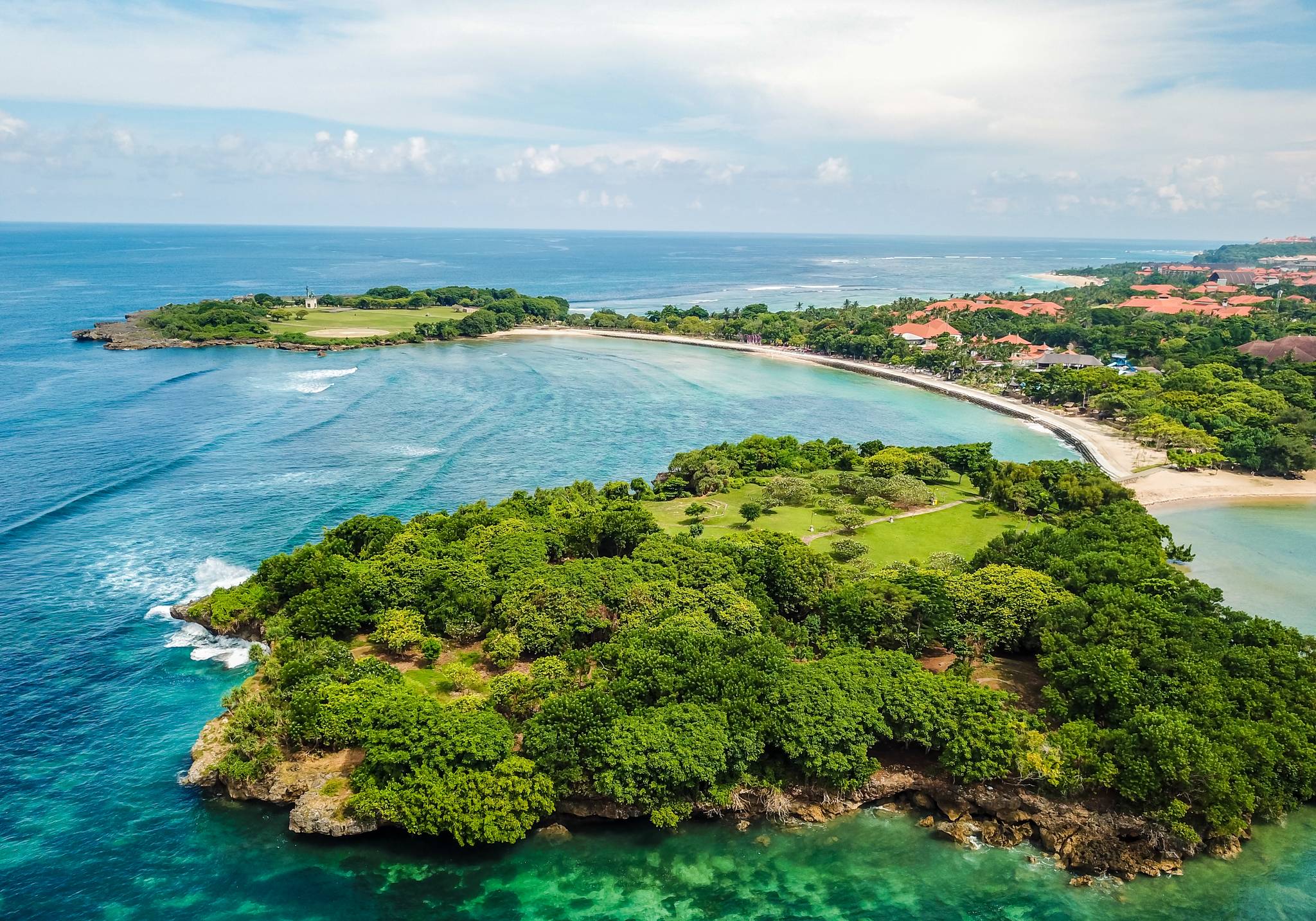 panorama dall alto di nusa dua