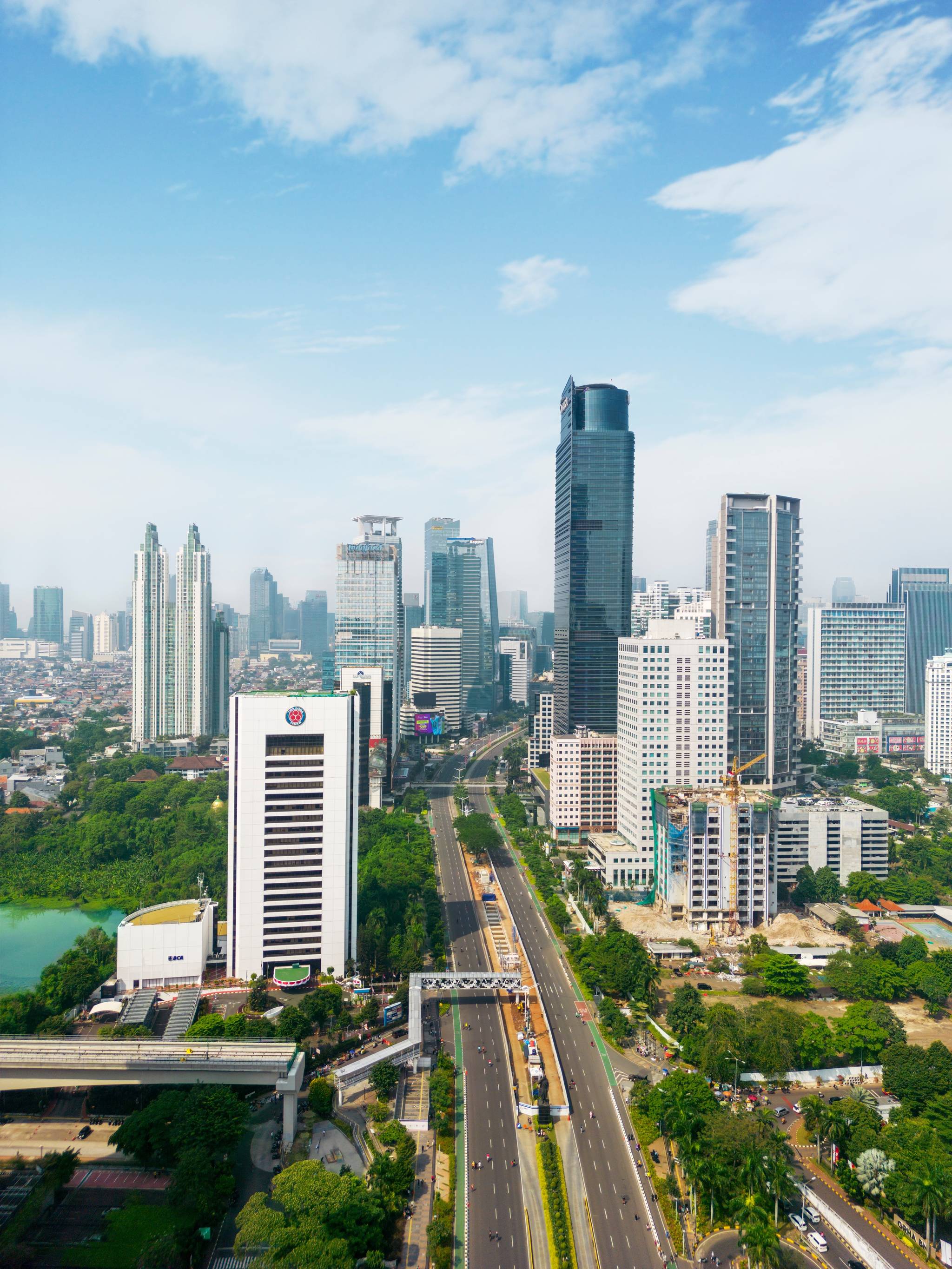 panorama dei grattacieli a jakarta