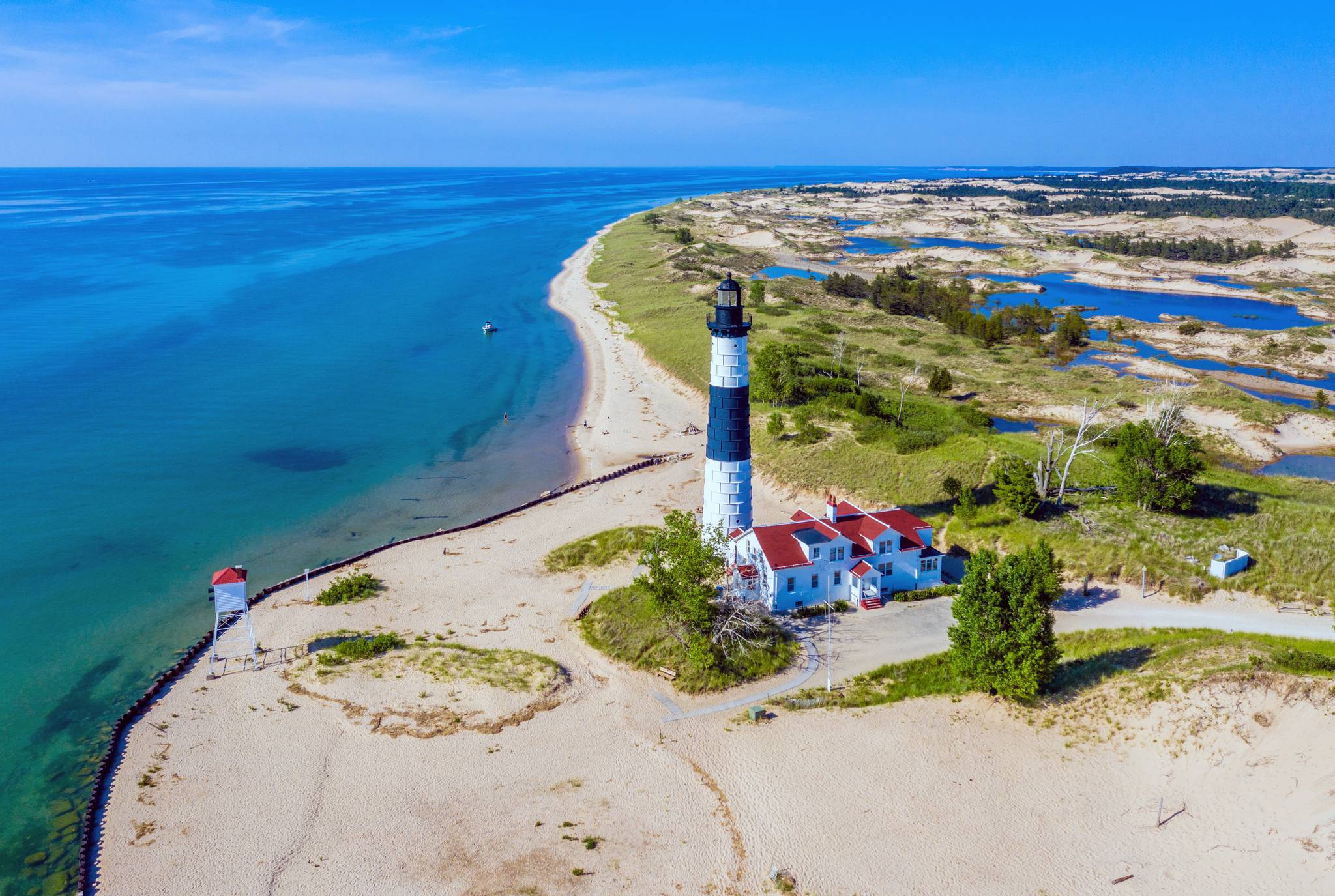 spiaggia lago michigan faro