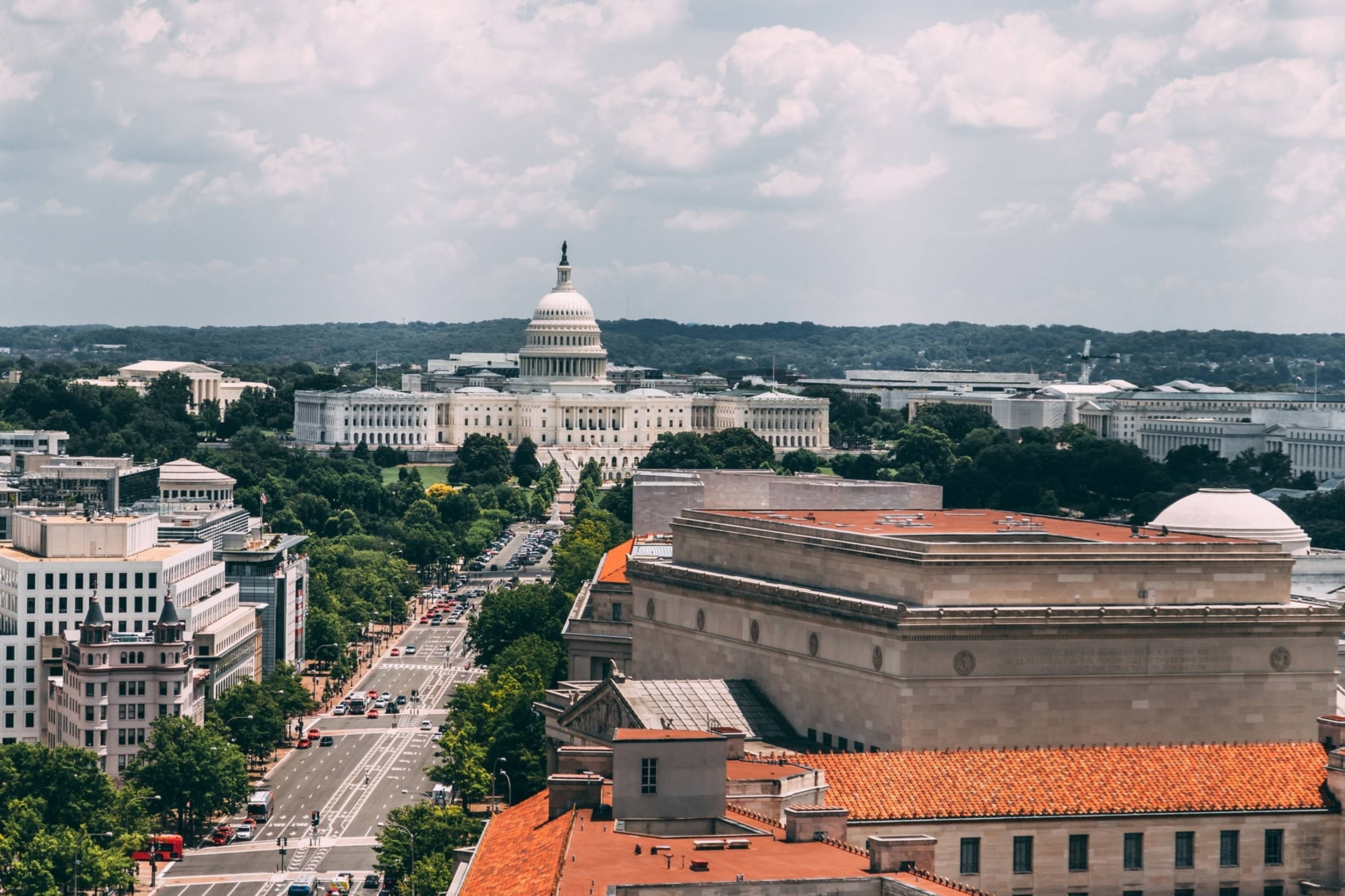 Vista panoramica sulla città di Washington DC