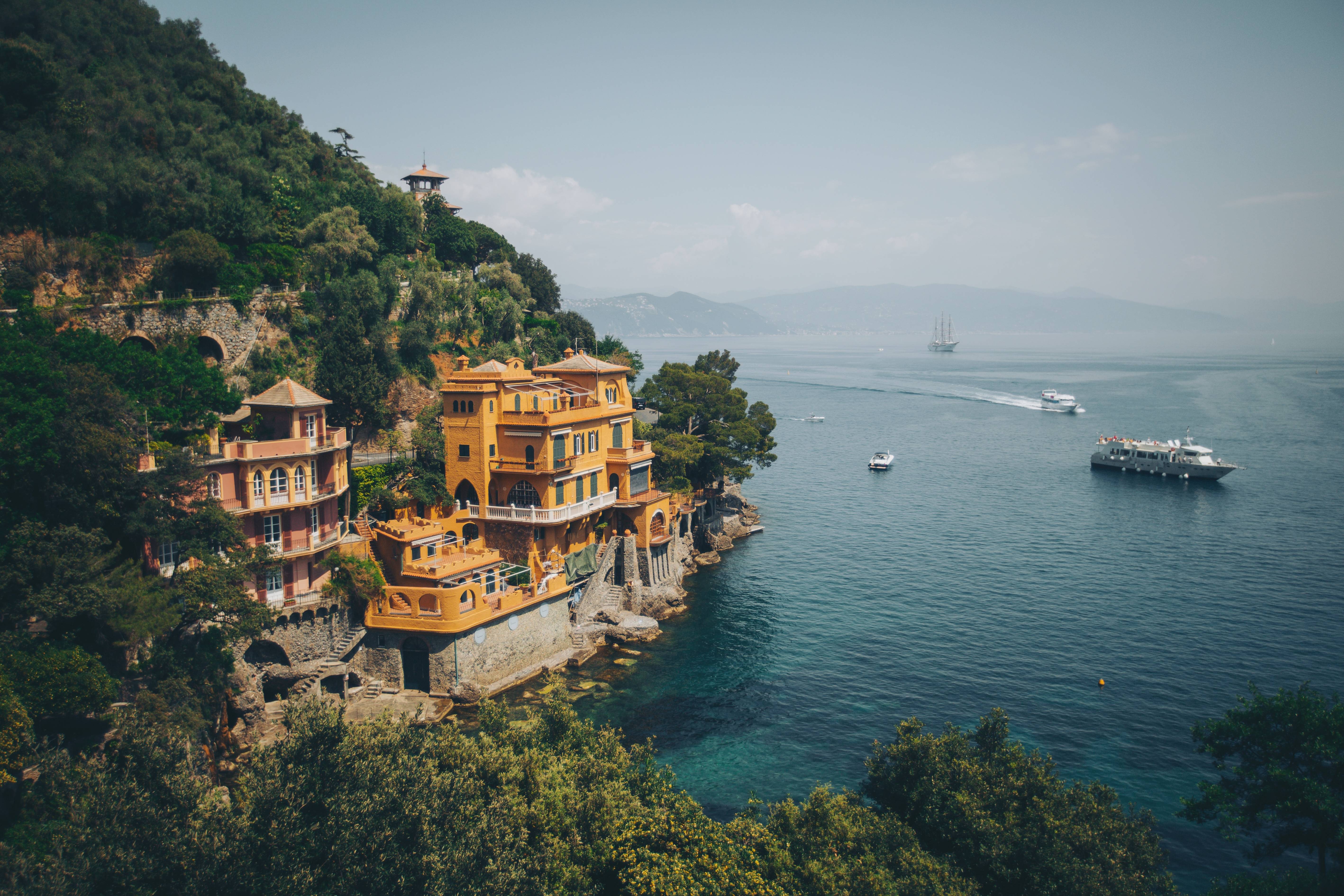 panoramic view of portofino