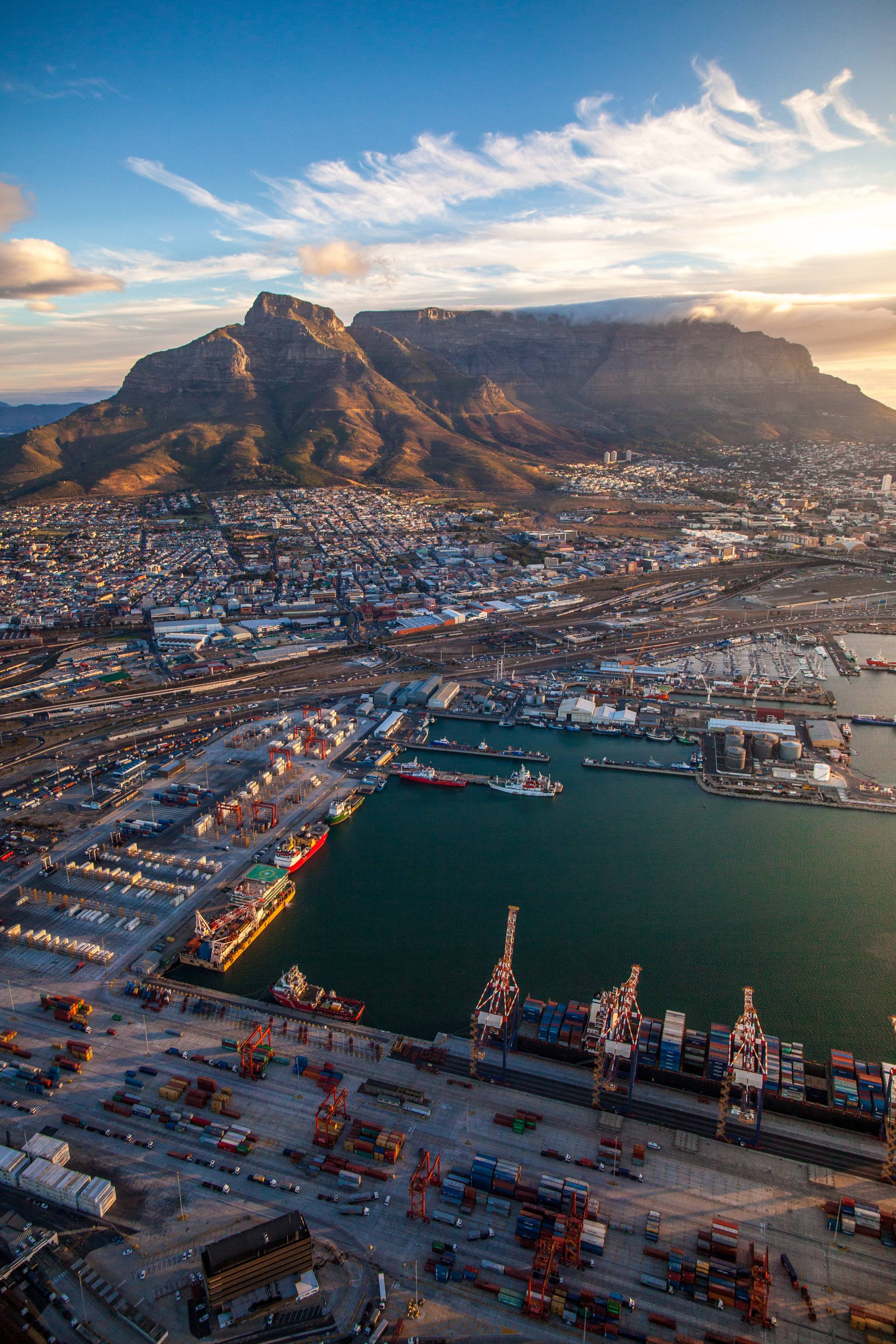 panorama dall alto di cape town