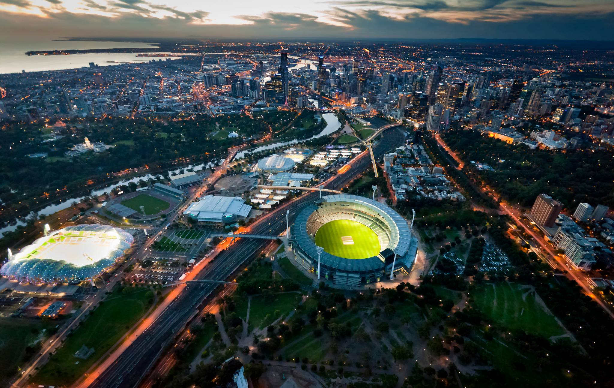 melbourne di notte