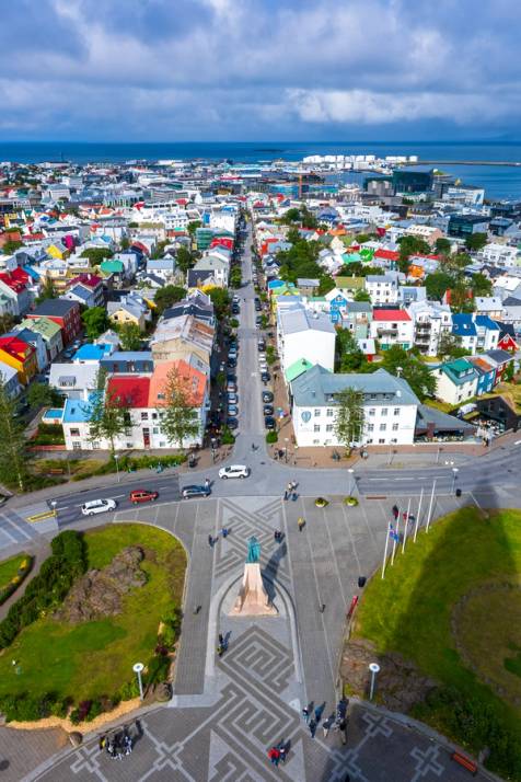 foto città con architettura nordica dall'alto