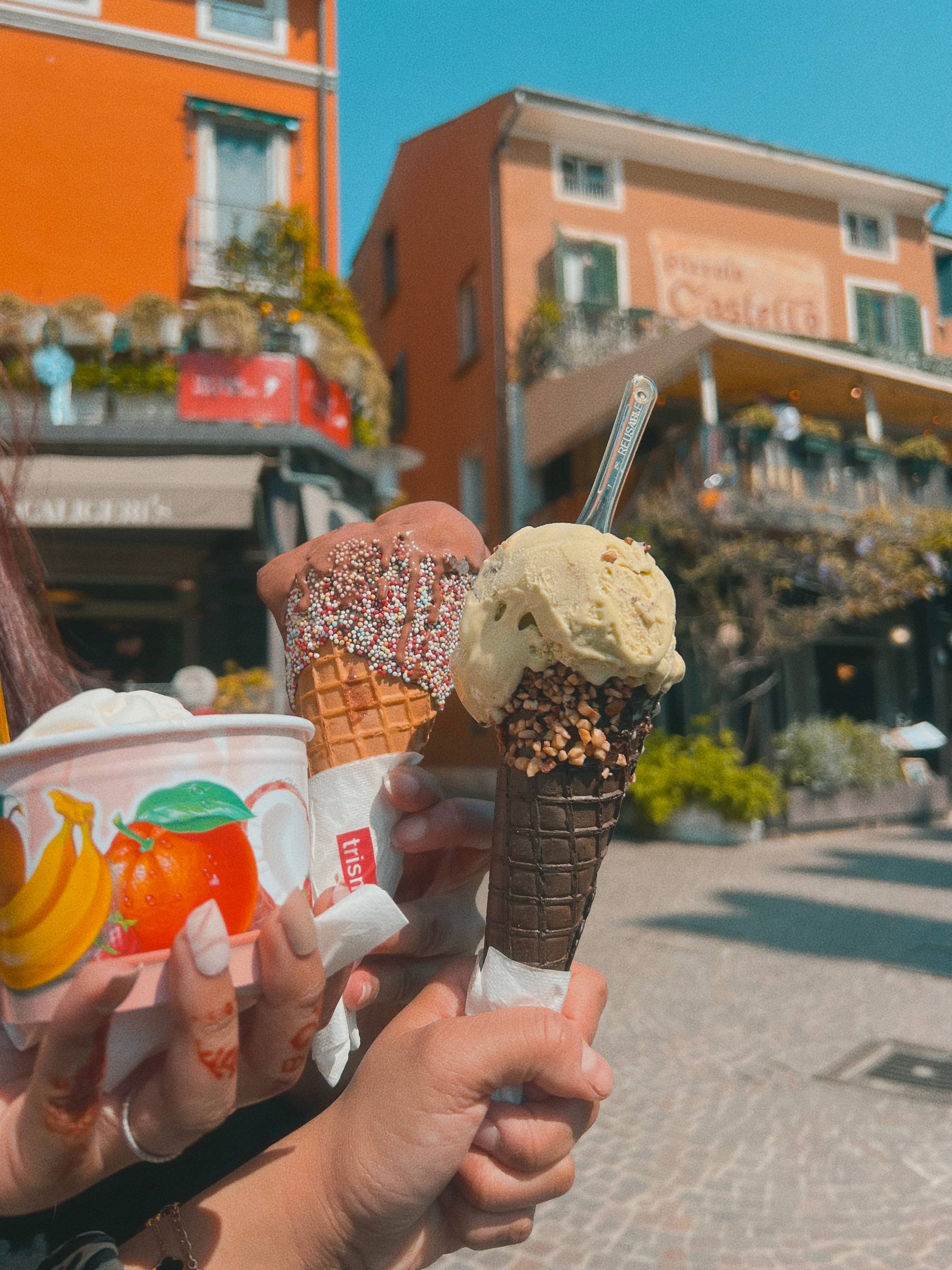 ice cream in sirmione garda