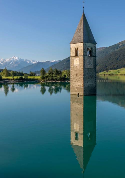 campanile curon lago di resia