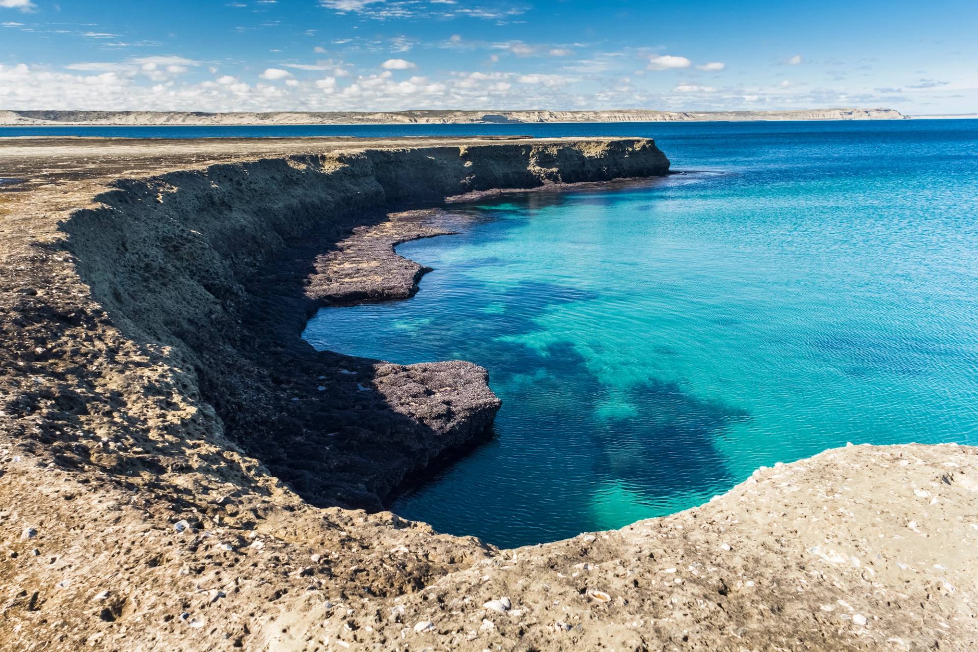 coast in valdes peninsula