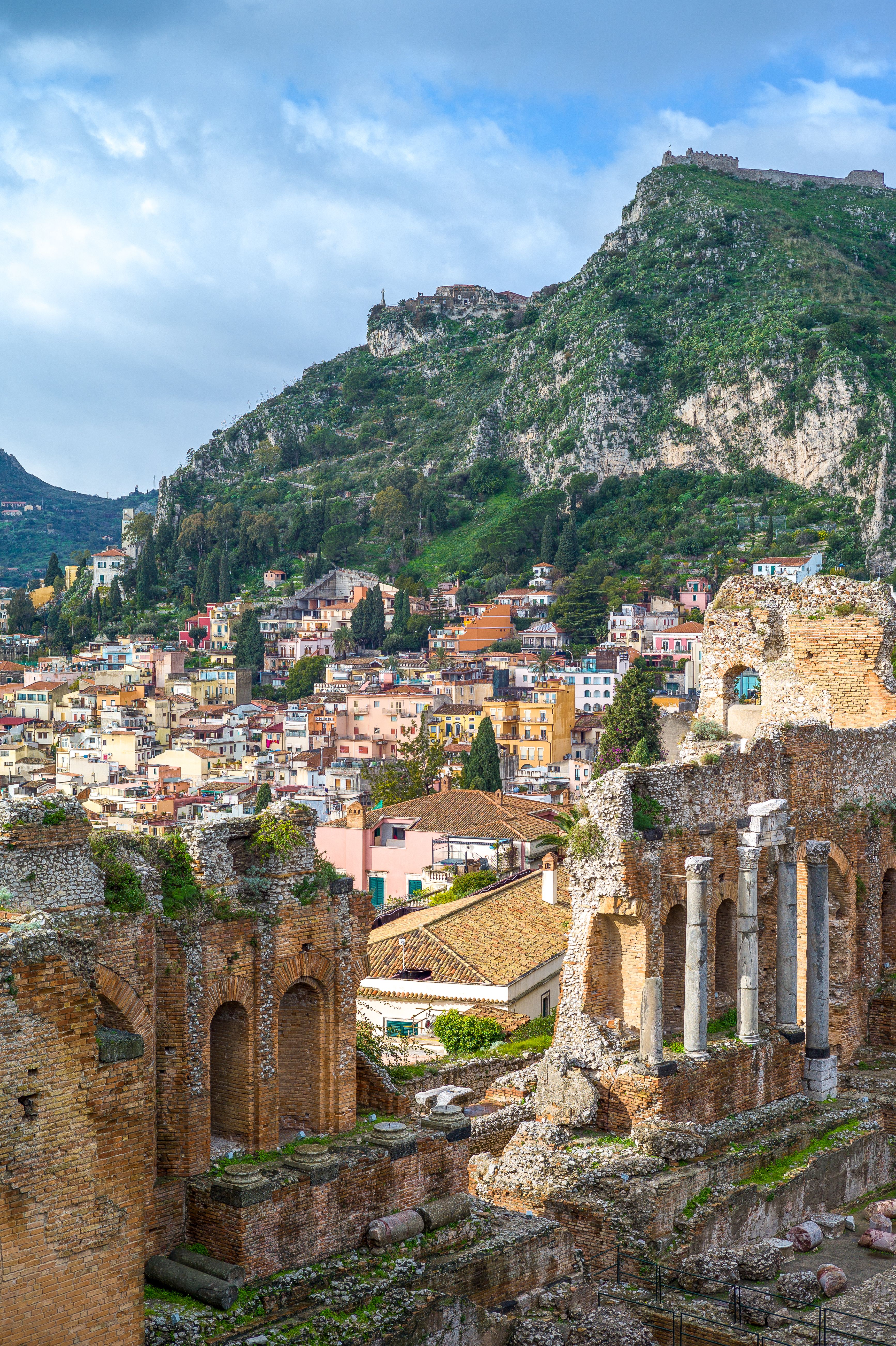 ruins in taormina
