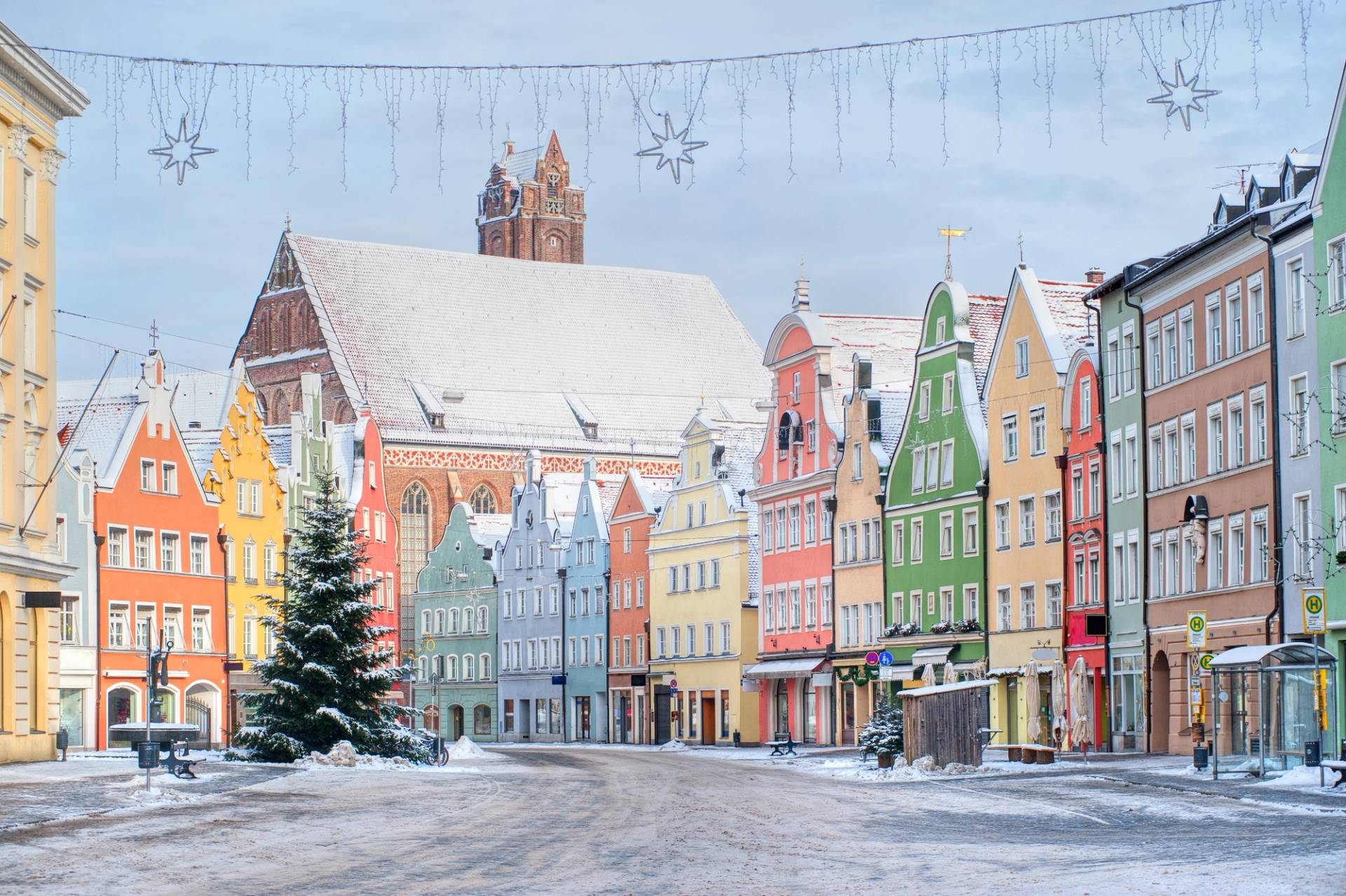 casette colorate germania monaco di baviera in inverno