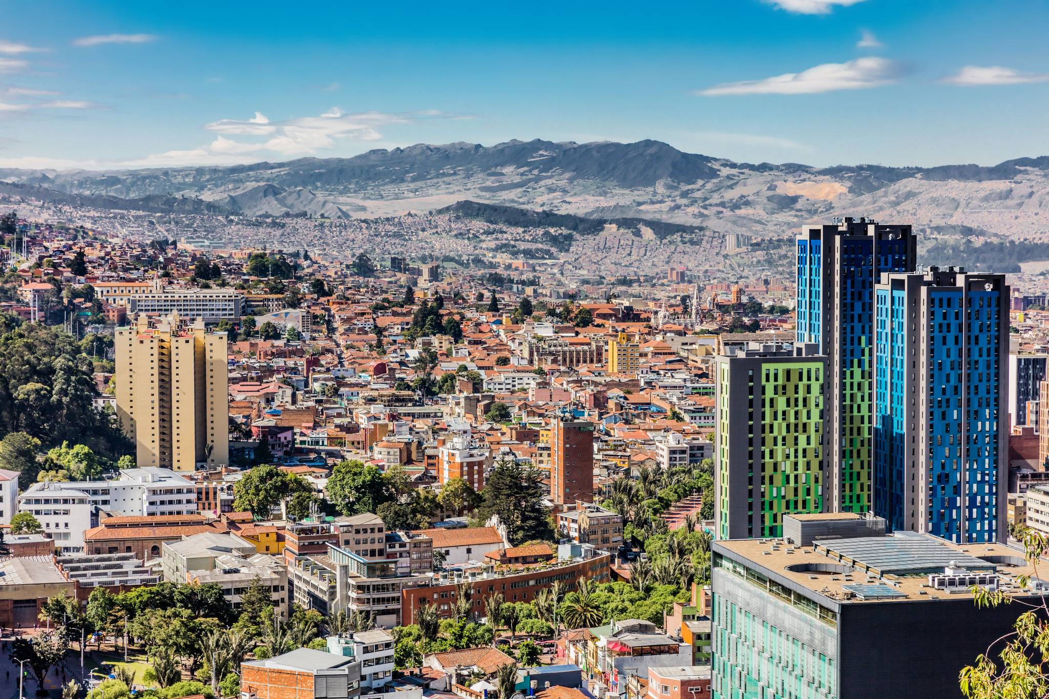 vista panoramica sulla citta di bogota