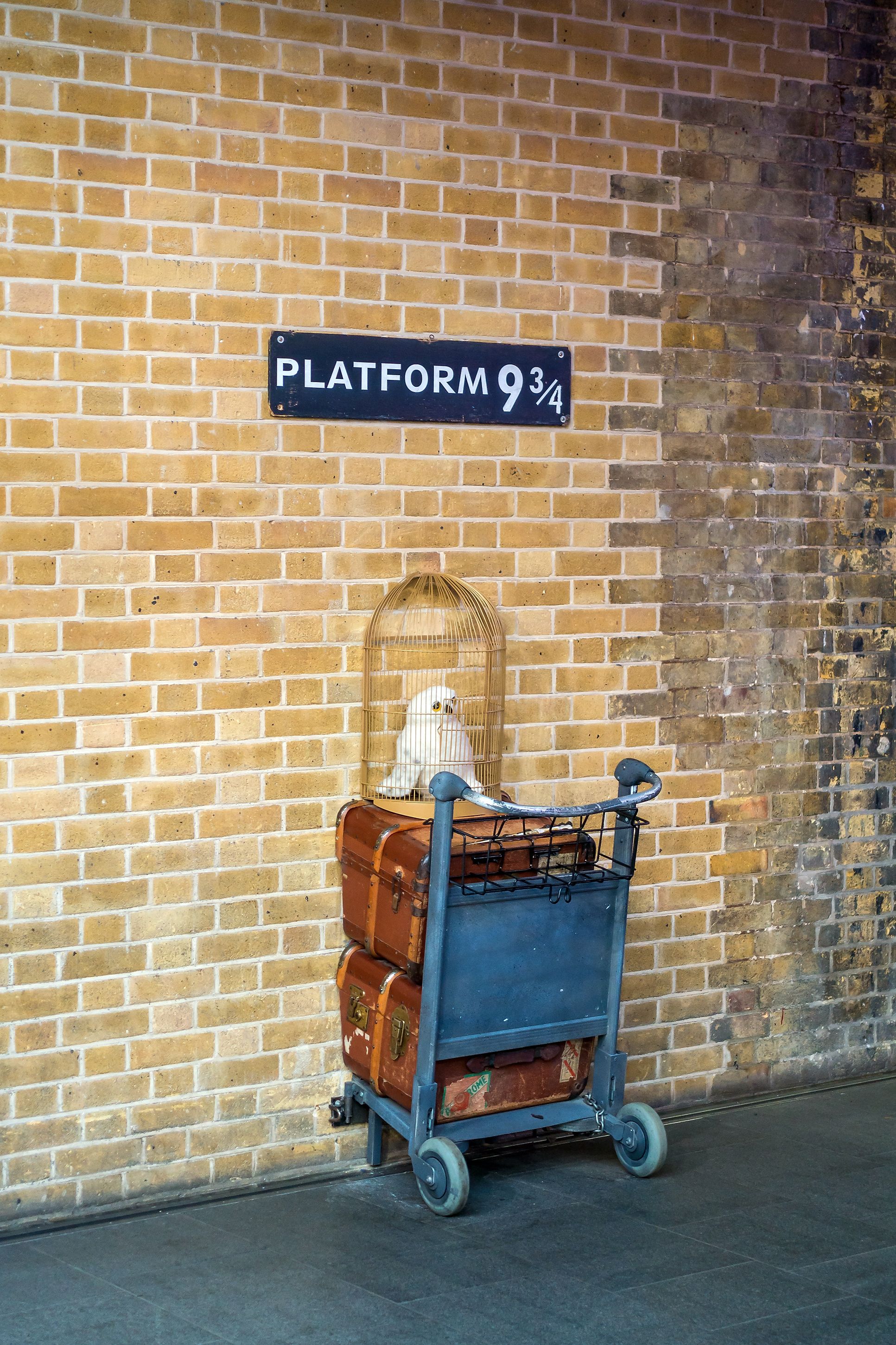 carrello harry potter binario stazione king cross