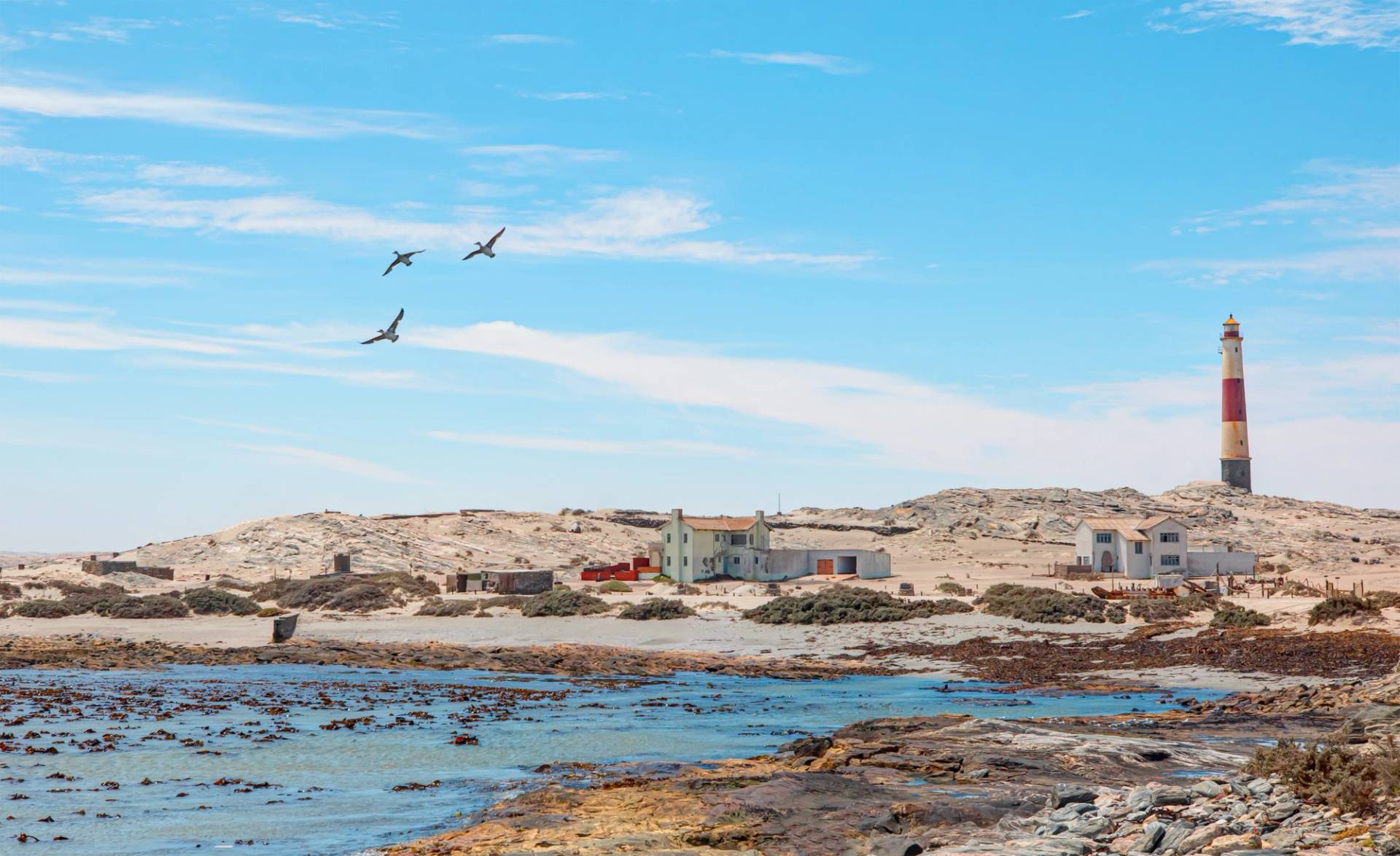 coast with lighthouse