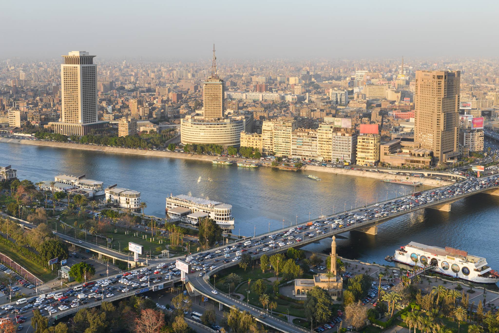 view of Cairo with the Nile