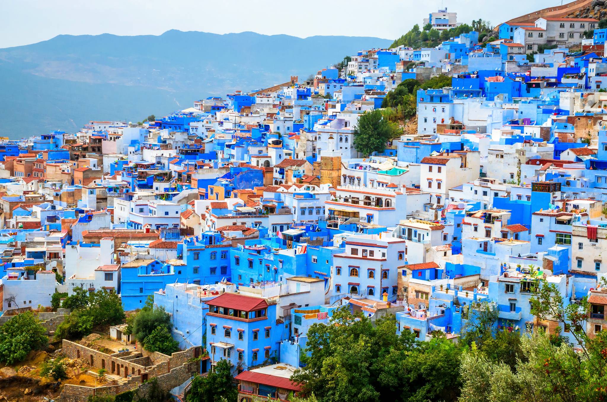 panoramic view of chefchaouen
