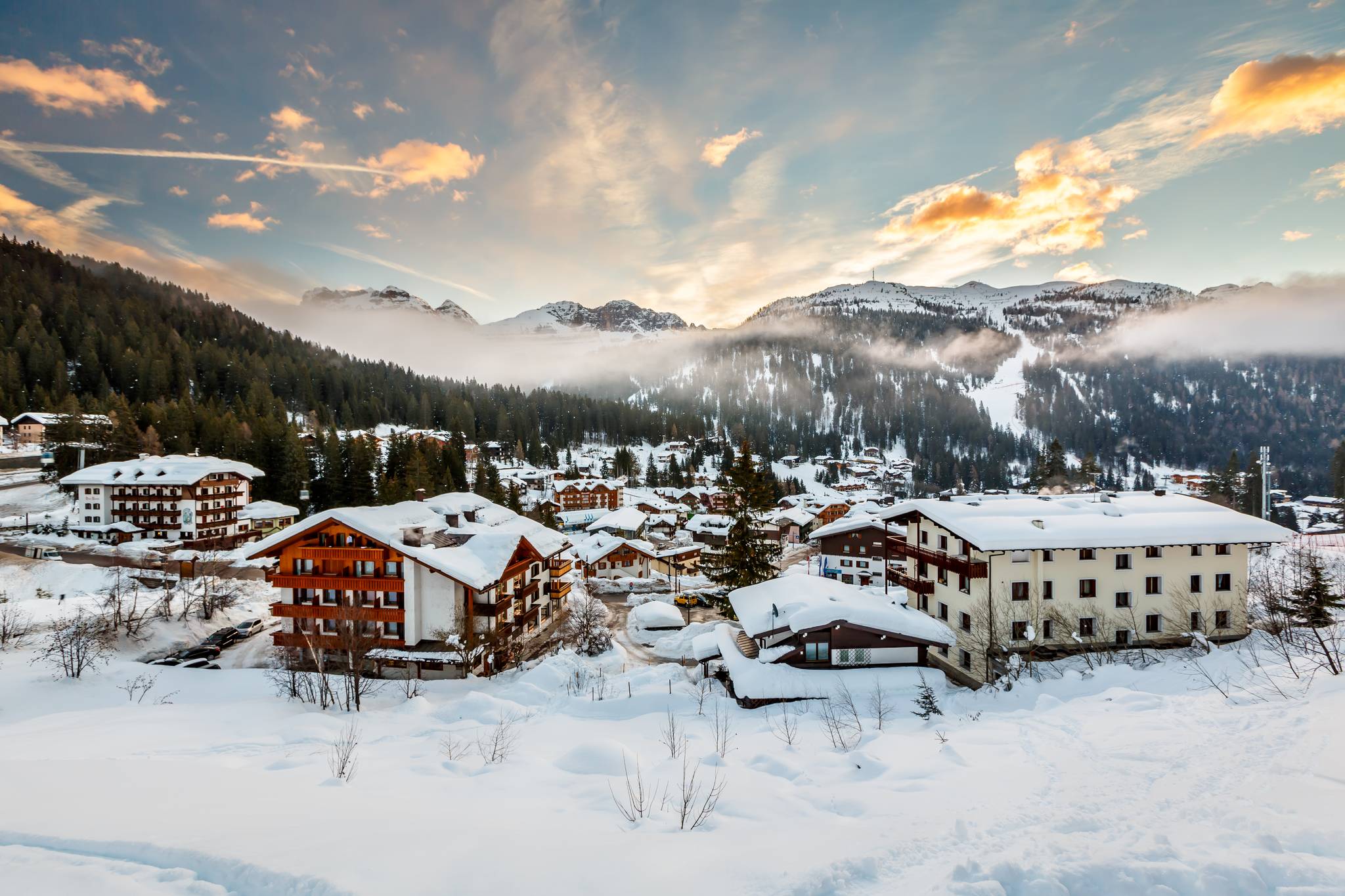 madonna di campiglio sotto la neve