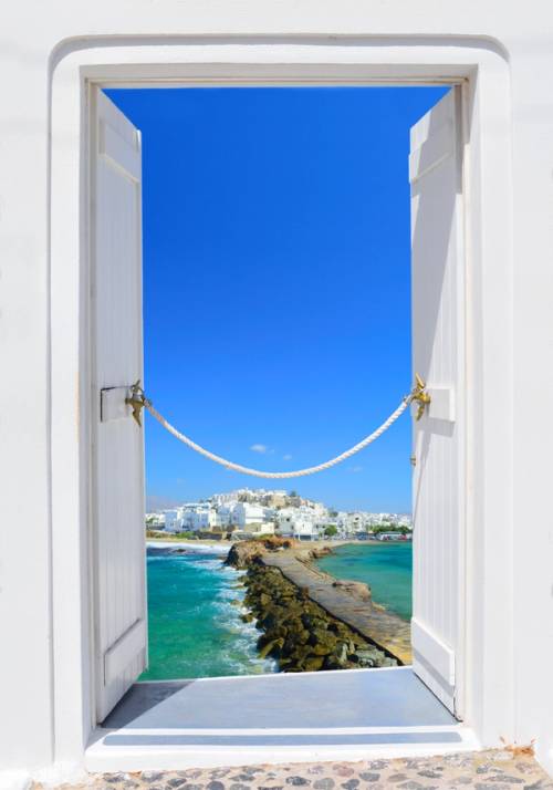 small window with a sea view