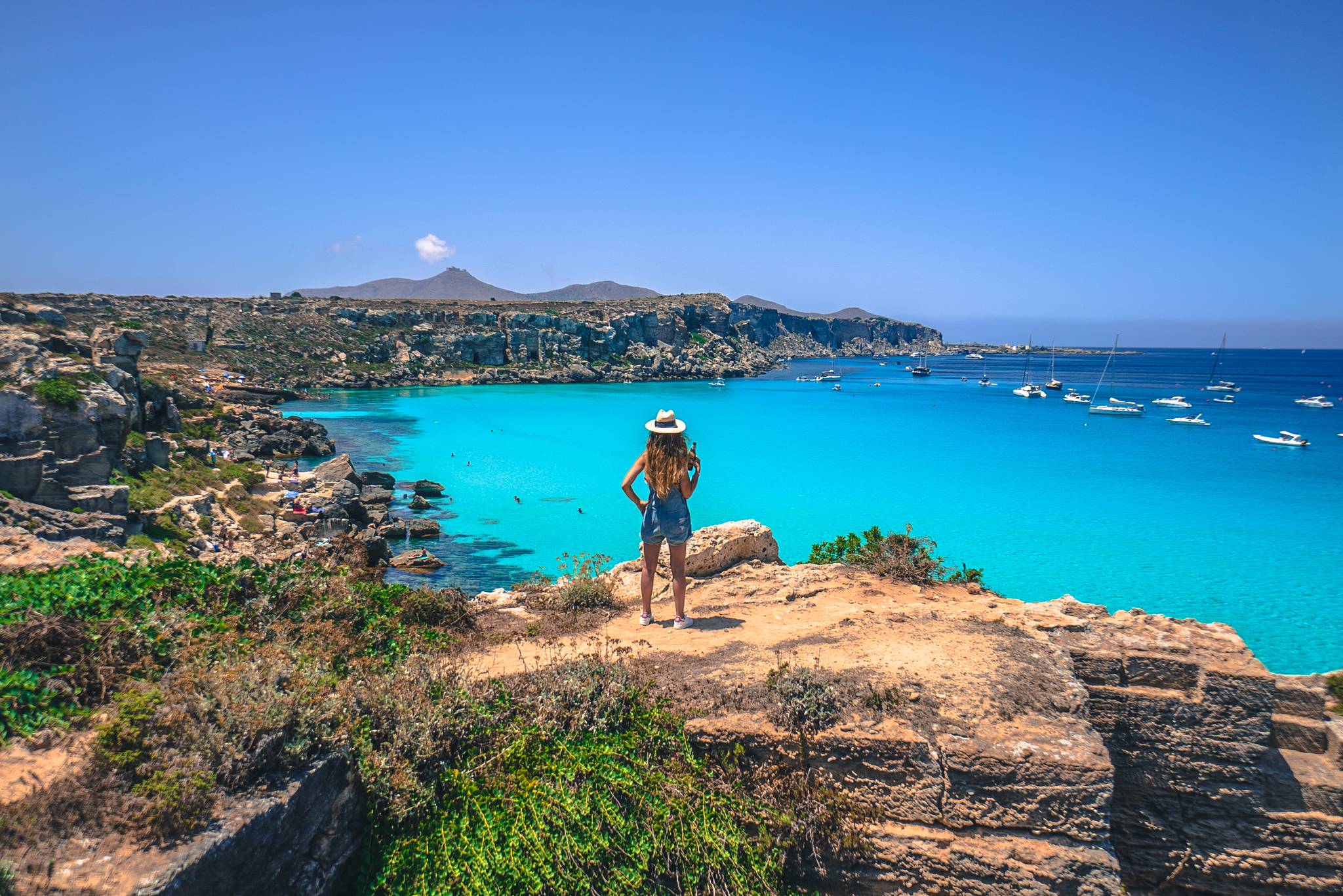 girl Favignana Aegadian Islands Sicily