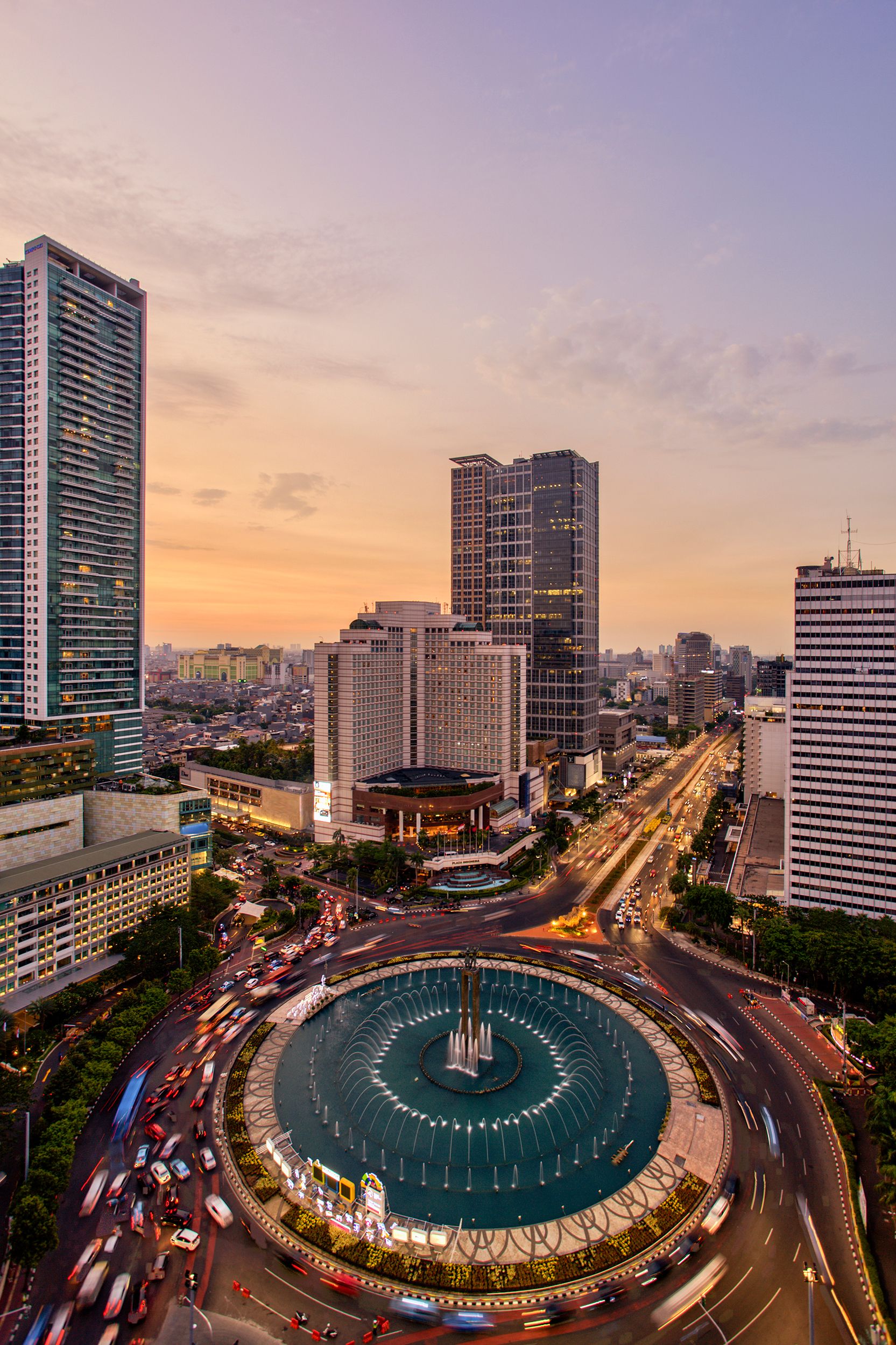 vista dall alto di jakarta