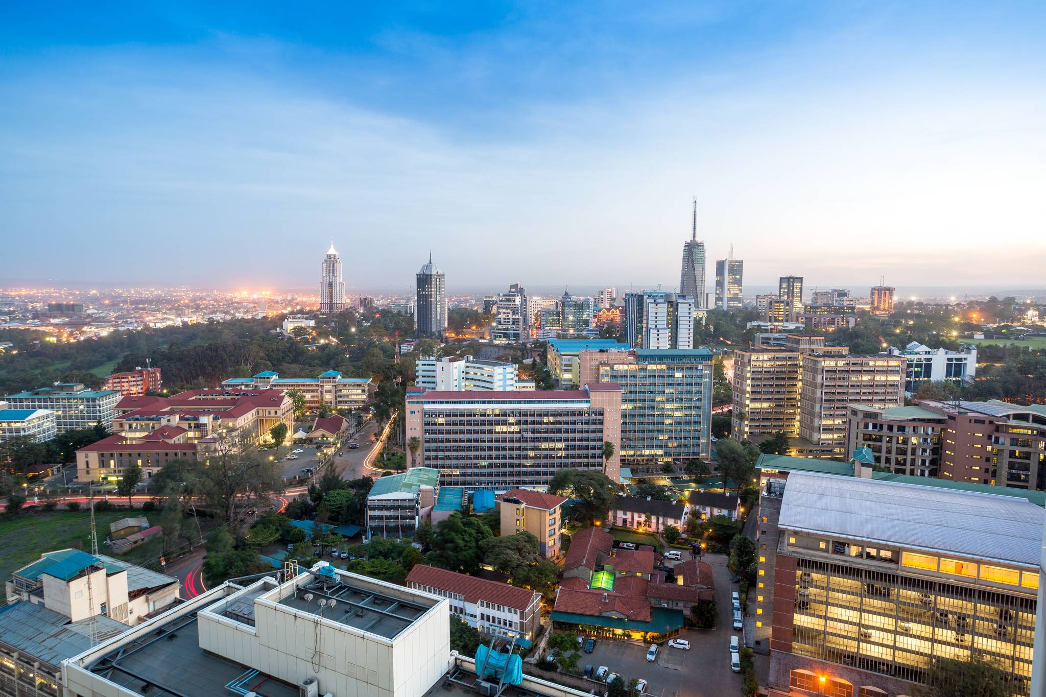 vista di nairobi dall'alto