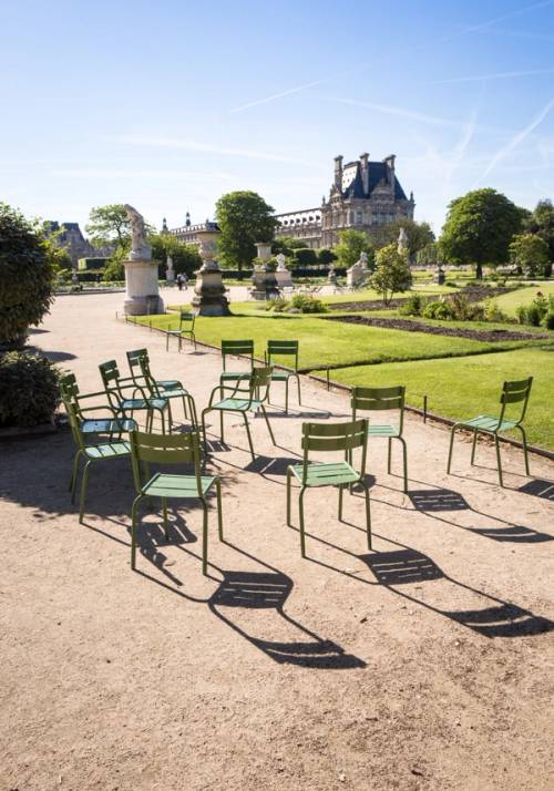 sedie verdi giardini delle tuileries