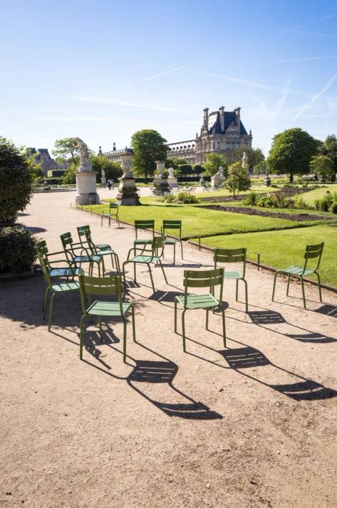 sedie verdi giardini delle tuileries